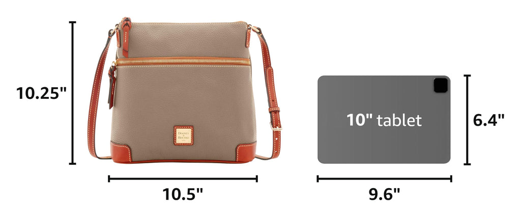 Dooney & Bourke Women's Crossbody in Pebble Grain Leather, Large Handbag with Adjustable Shoulder Strap