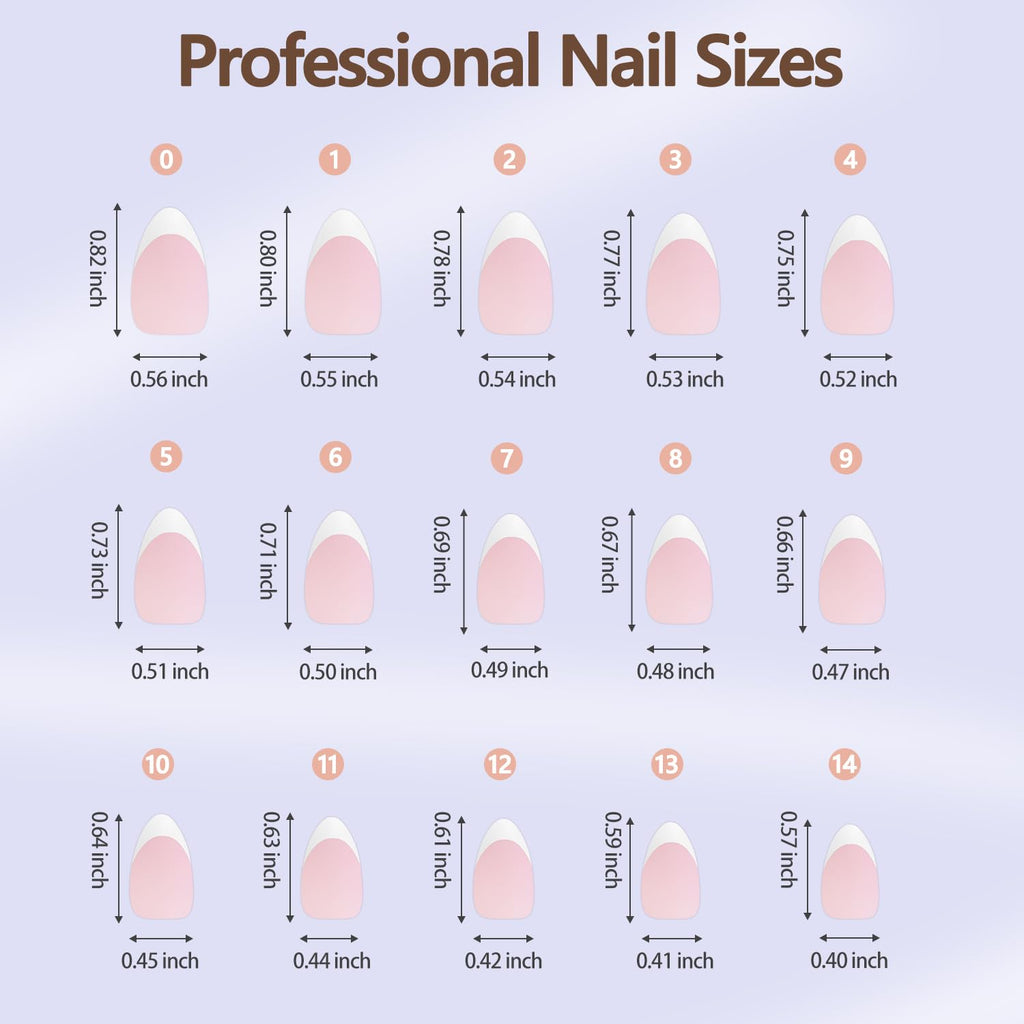 Misssix XBASICTIPS French Tip Press On Nails, 300Pcs French Gel Nail Tips Long Square, Soft Gel Pre-shaped No Need to File 3 in 1 Tips, Fake Nails for Nail Art DIY Extension Designs 15 Sizes