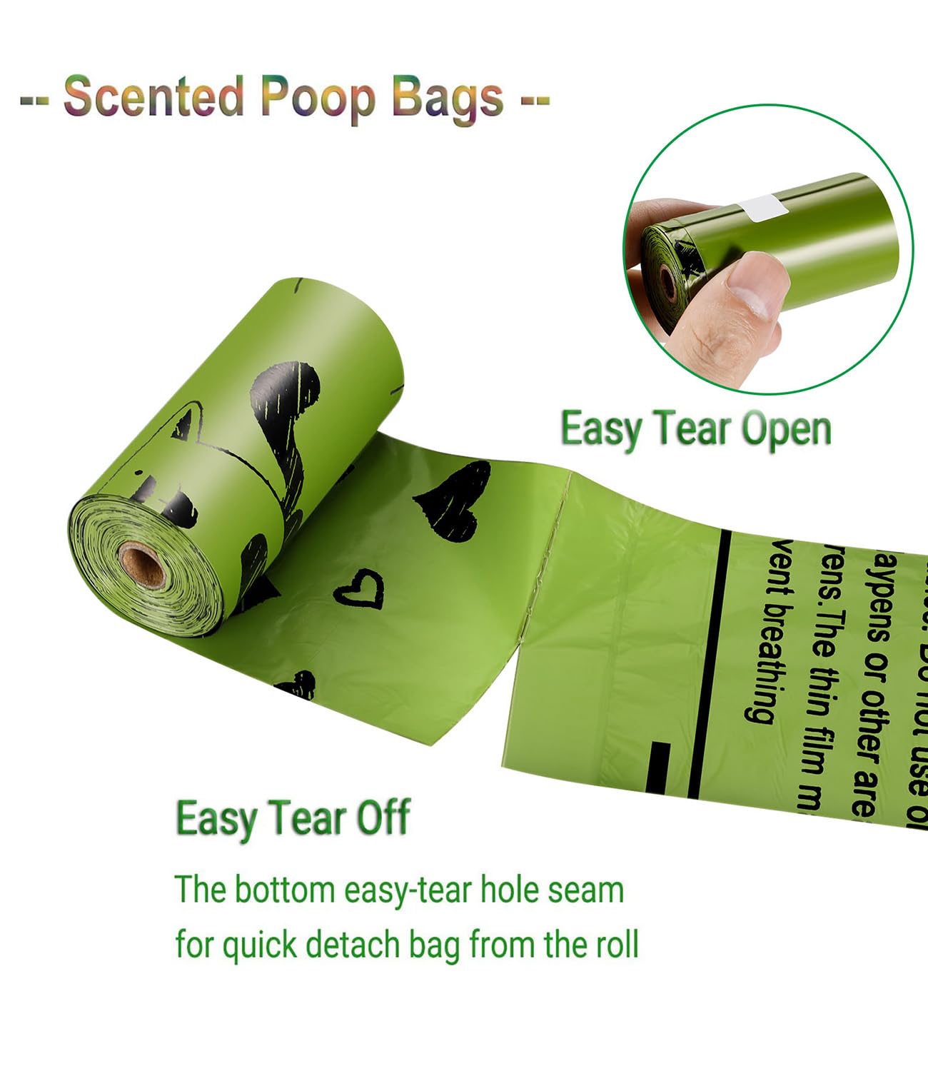 Yingdelai Dog Poop Bags 280 Counts: Extra Thick LeakProof Waste Bag with Dispenser for Doggy (Scented)
