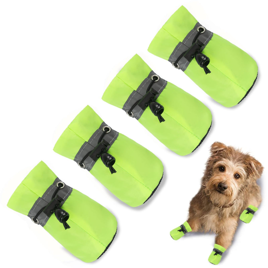 Dog Shoes for Hot Pavement, Summer Dog Boots & Paw Protector, Anti-Slip Sole Dog Booties with Reflective Straps Dog for Small Medium Dogs 4PCS (A-Pink, Size 3: 1.37"(Width))
