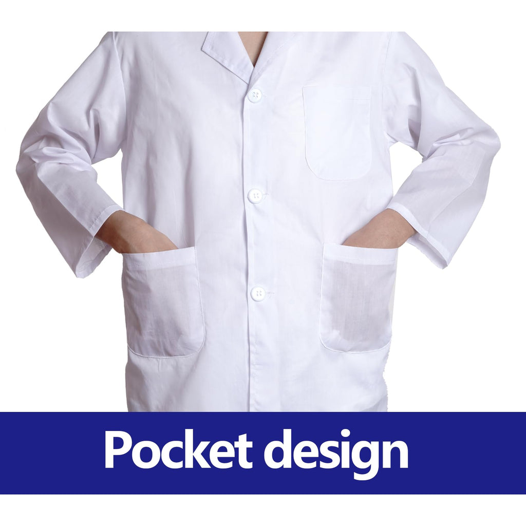 Doctor Scientist Lab Coat for Kids Children Doctor Costume Dress Up Coat for Boys Girls Halloween Costume Role Play