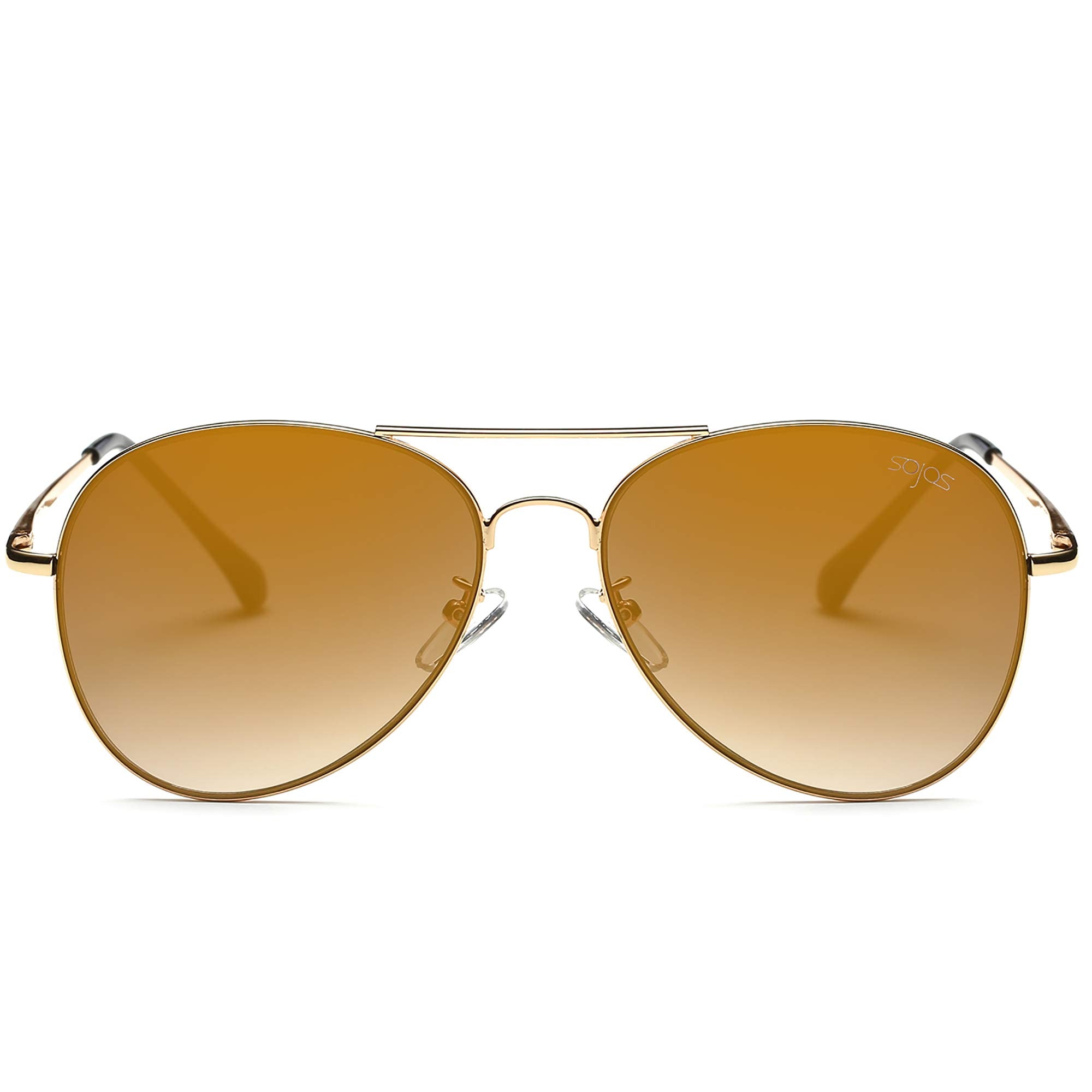 SOJOS Classic Aviator Sunglasses for Women Men Metal Frame Spring Hinges SJ1030
