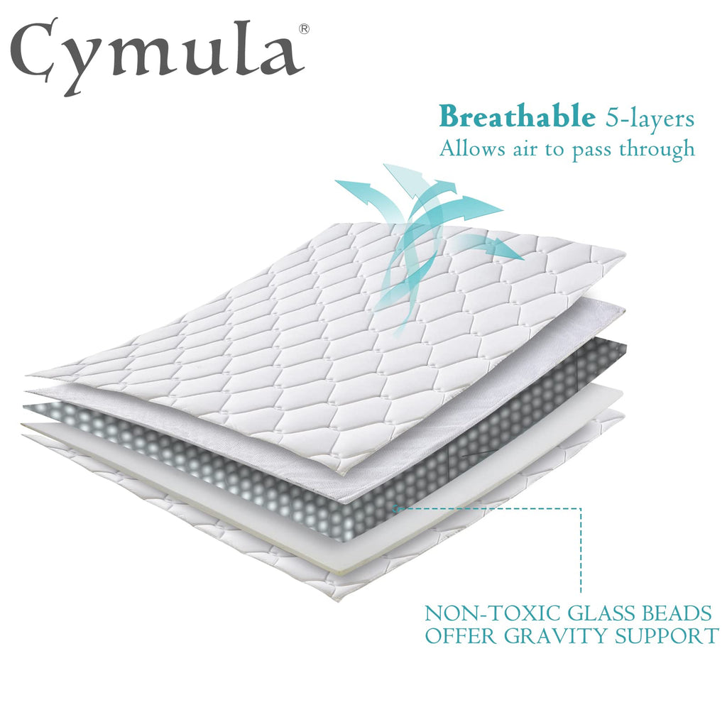 CYMULA Weighted Blanket for Adults (25lbs 80"x87" King Size Black) - Cooling Breathable Heavy Blankets for Summer Winter - Ultra Microfiber Soft Comfort Blanket with Glass Beads - Gifts for Men/Women