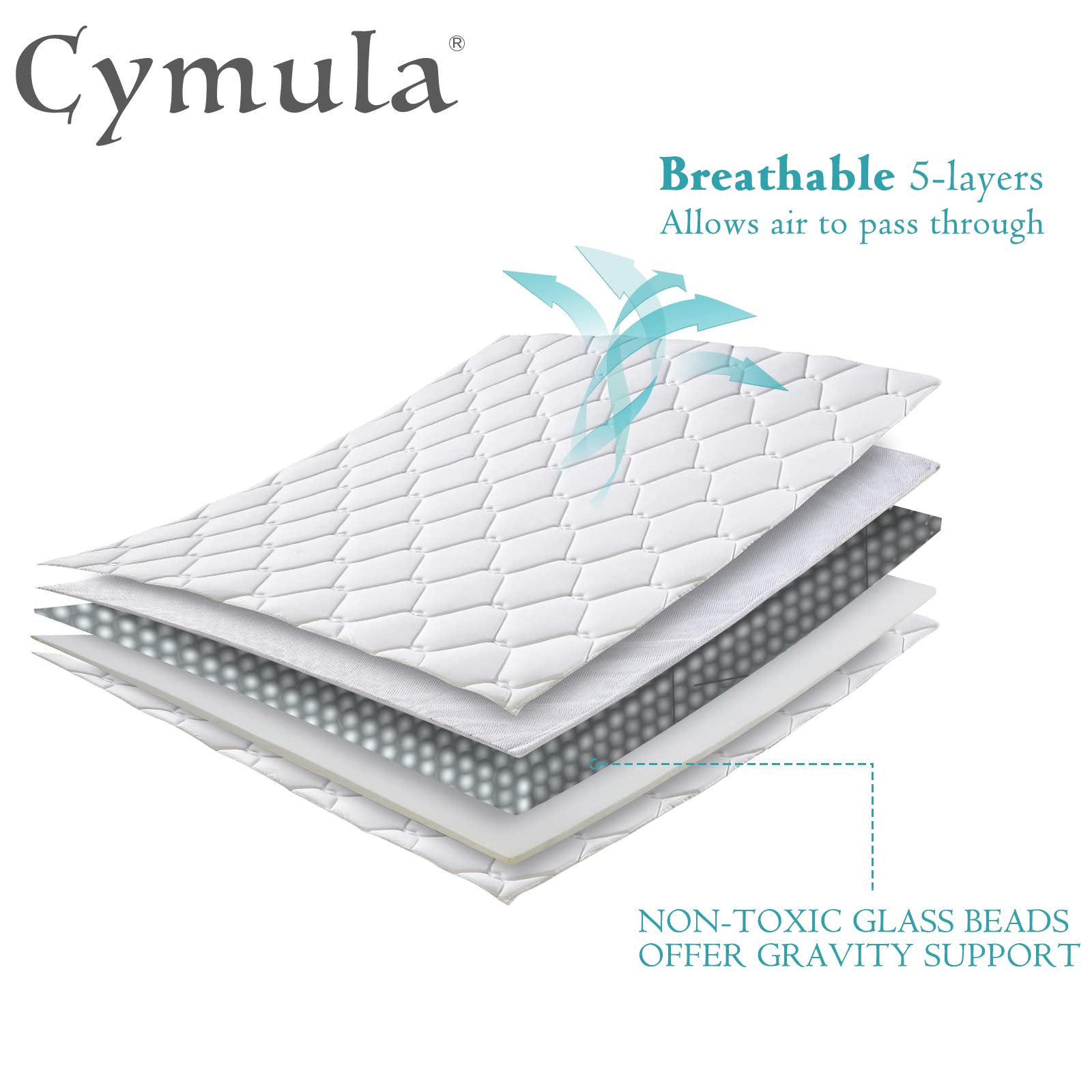 CYMULA Weighted Blanket for Adults (25lbs 80"x87" King Size Black) - Cooling Breathable Heavy Blankets for Summer Winter - Ultra Microfiber Soft Comfort Blanket with Glass Beads - Gifts for Men/Women