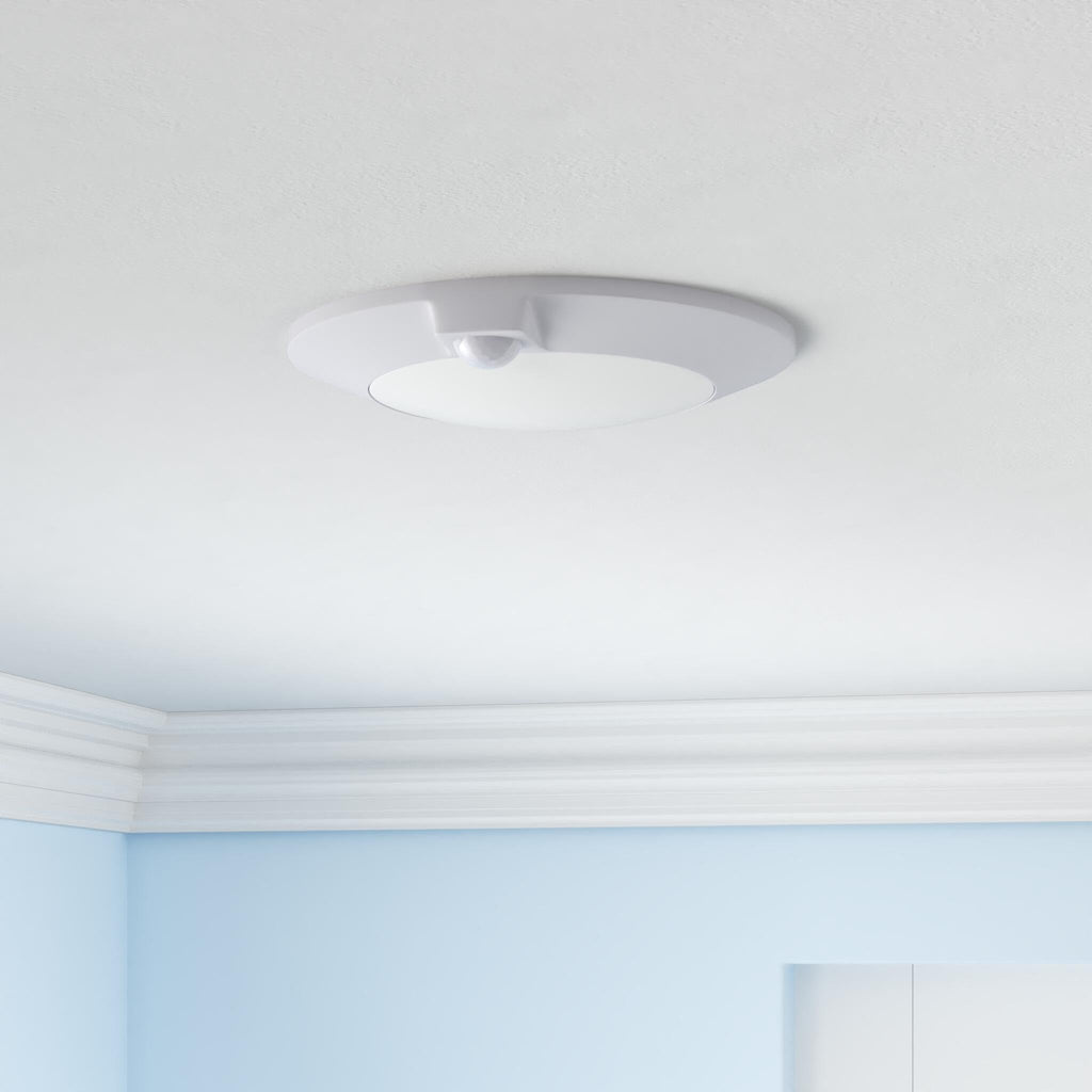 [2 Pack] CLOUDY BAY Motion Sensor Ceiling Light Indoor,120V CRI90 10W 5000K Bright Day Light,6.5 inch LED Flush Mount Ceiling Lighting Fixture for Garage,Walk-in Closet,Attic,Pantry Wet Location,Black