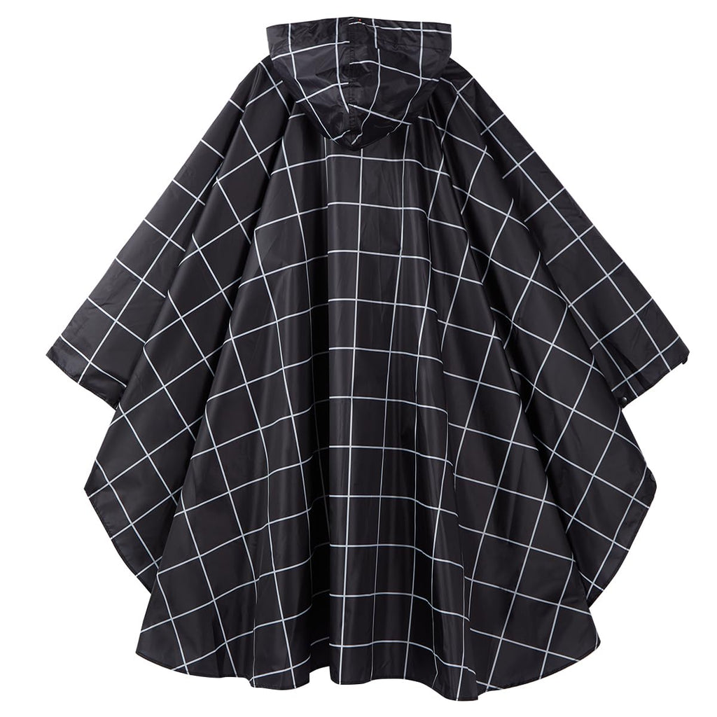 Rain Poncho Jacket Coat Hooded Zipper Style for Women/Men/Adult with Pocket