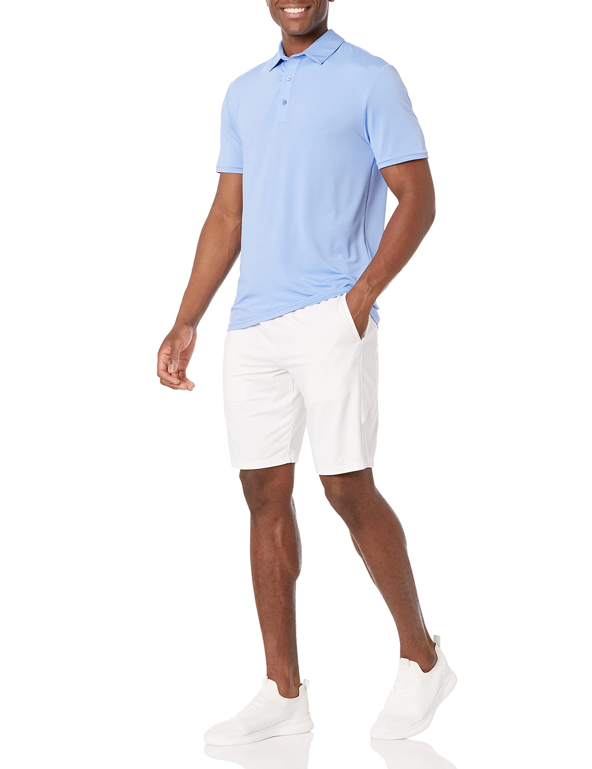 Amazon Essentials Men's Slim-Fit Quick-Dry Moisture Wicking Tech Stretch Short Sleeve Lightweight Golf Polo Shirt