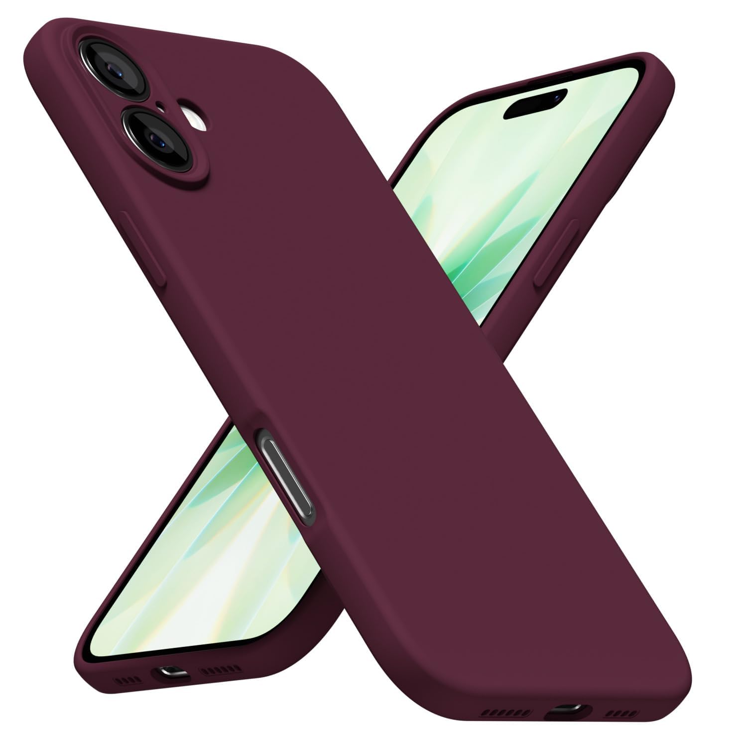 LoeoeL for iPhone 8 Plus/ 7 Plus Phone Case Silicone, Minimalist Ultra Thin Slim Soft Rubber Gel Solid Color Matte TPU Cute Case for Women, Girly Aesthetic Design & Camera Cover, Beige Stone Cream