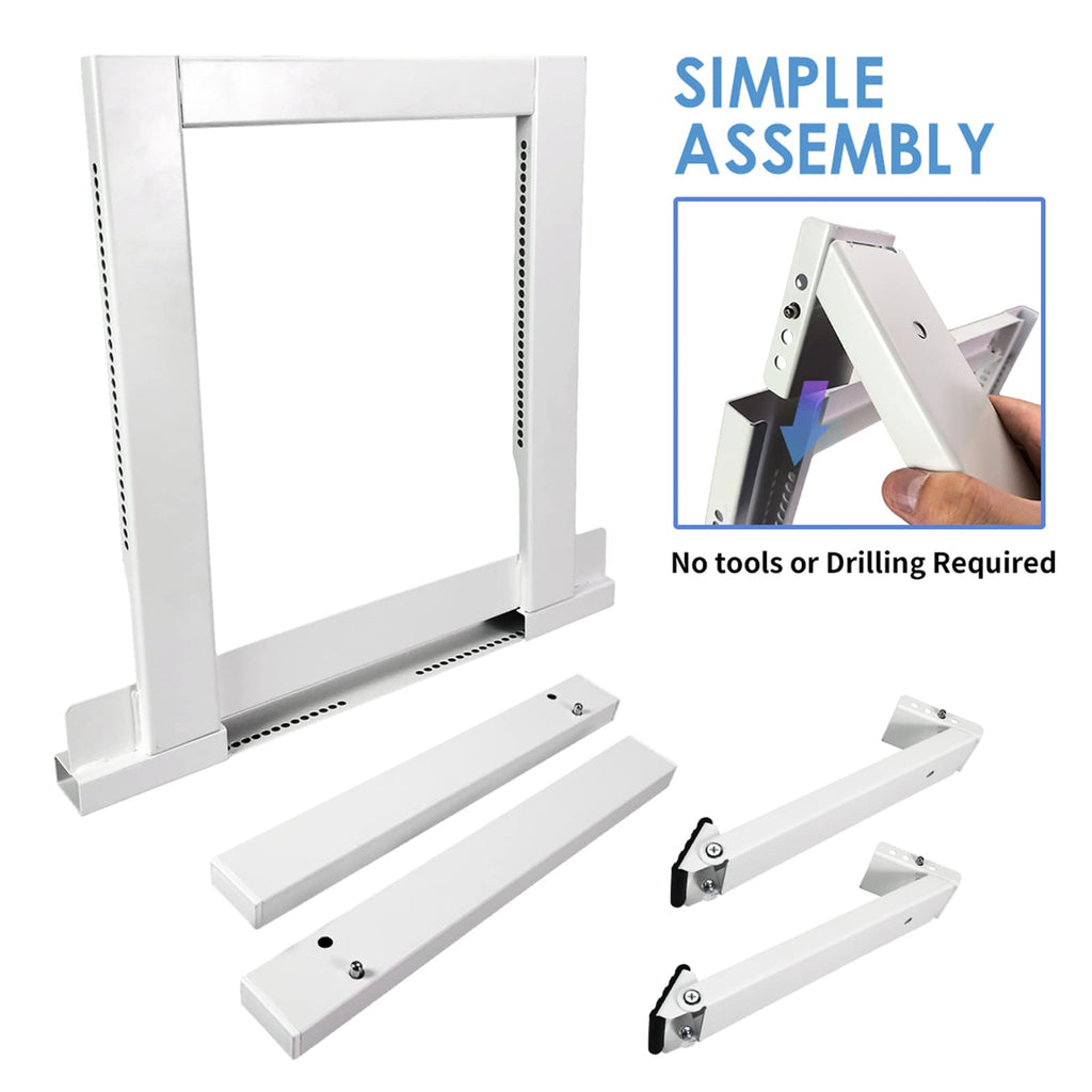 Qualward Air Conditioner Bracket Window AC Support Brackets - Heavy Duty with 2 Arms, Up to 180 lbs for 12000 to 24000 BTU AC Units- Fits Single Or Double Hung Windows