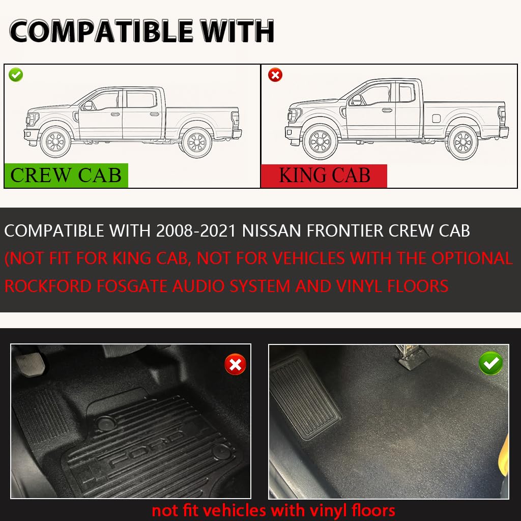 G-PLUS Floor Mats Fit for Toyota 4Runner 2013-2024/Fit Lexus GX460 2014-2023/Not Fit Vehicles with Vinyl Flooring, TPE Black,1st & 2nd Row 3pcs Mats