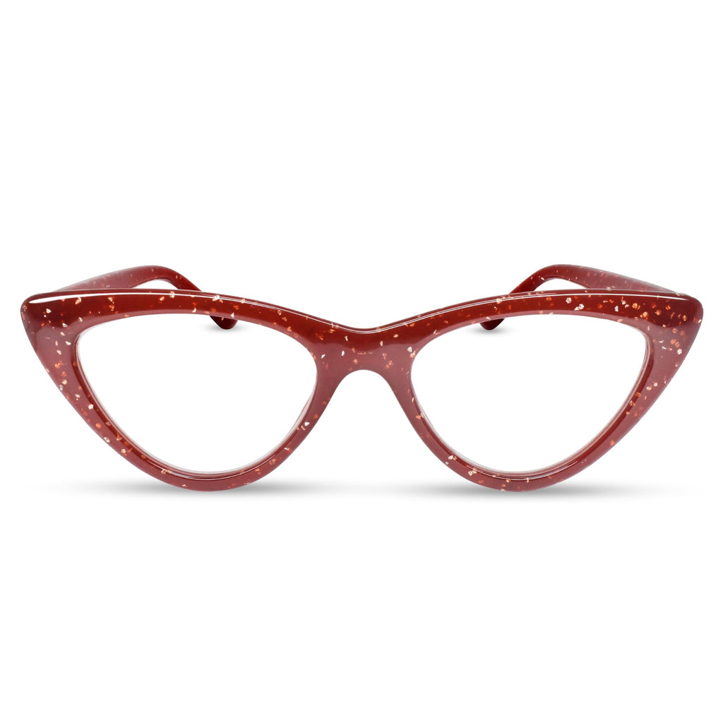 2SeeLife Premium Cat Eye TR-90 Reading Glasses for Women – Narrow–Medium Fit, Sturdy Frame, Spring Hinges, Stylish Readers, Black, +0.50