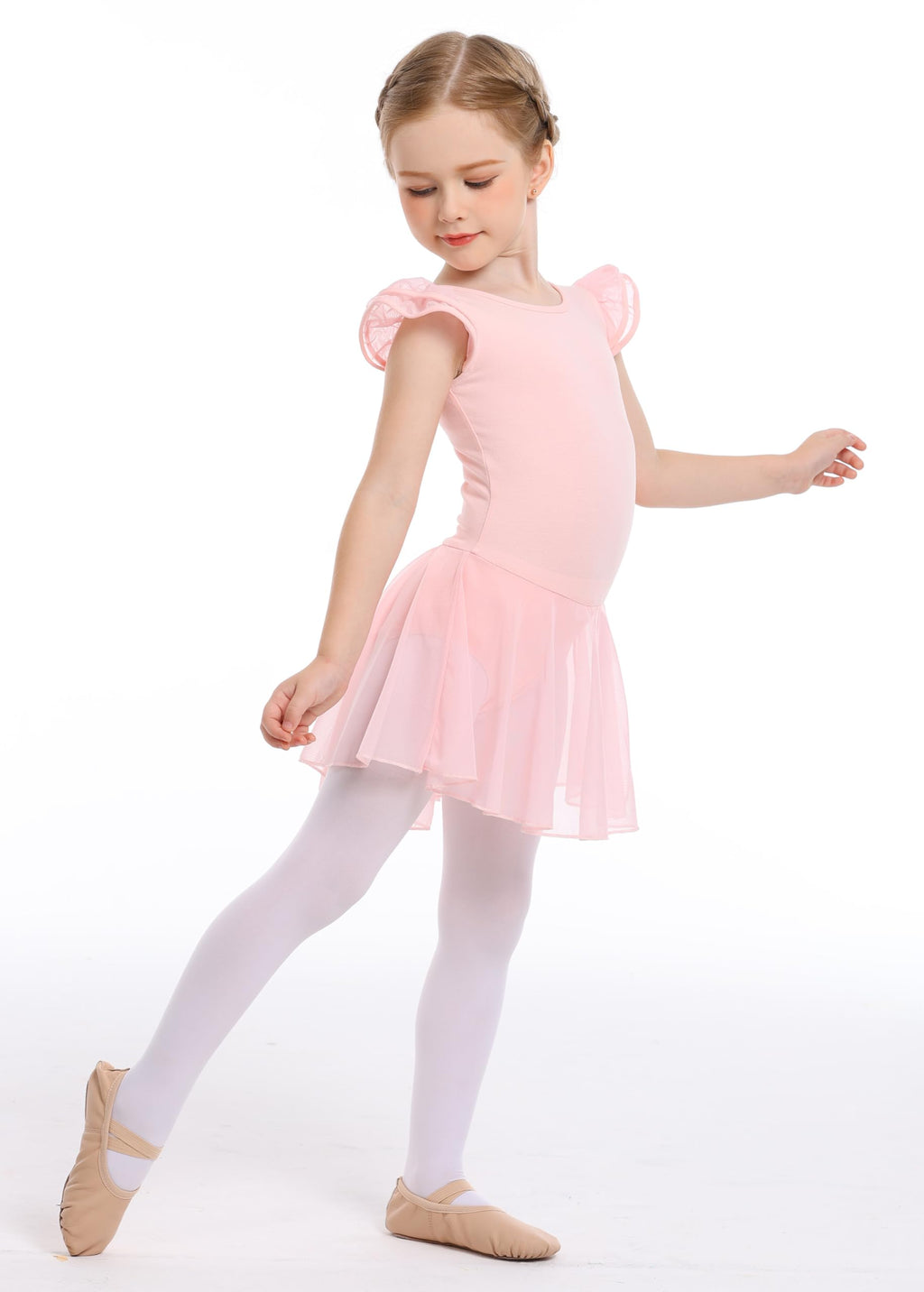Mecceos Ballet Leotards for Girls Toddler Dance Leotards Short/Long Sleeve Skirt Ballerina Outfits
