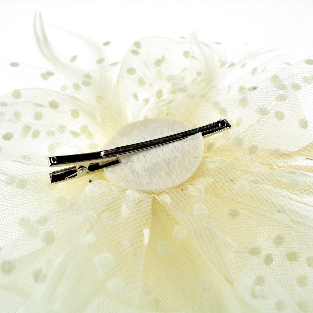 AQOKKA Women Fascinators Hats Flower Fascinators with Headband and Clip Tea Party Headwear for Women and Girls