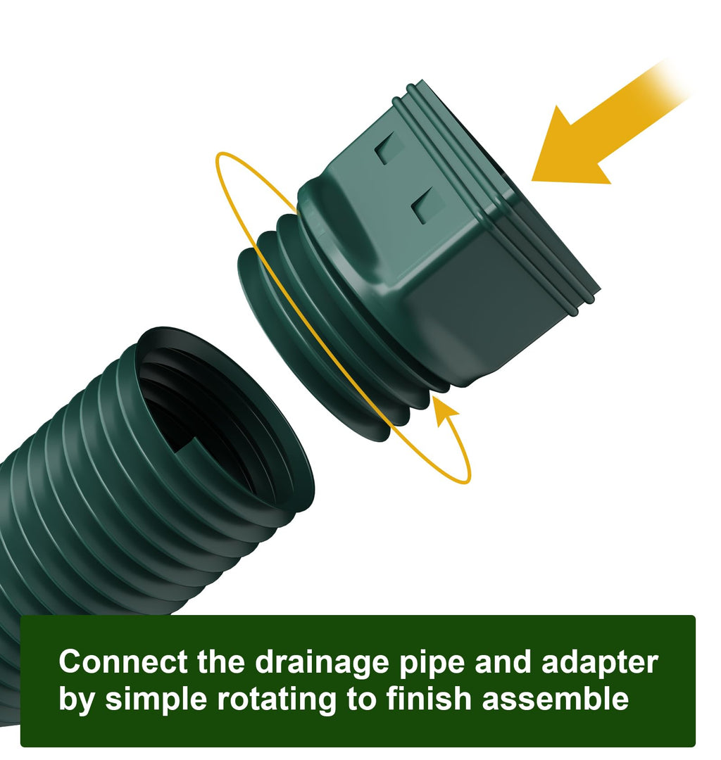 Ogutter Rain Gutter Downspout Extensions, Downspout Extender for Rainwater Drainage Flexible, Down Spout Drain Extension Pipe and Extendable from 21 to 66 Inches (Black)