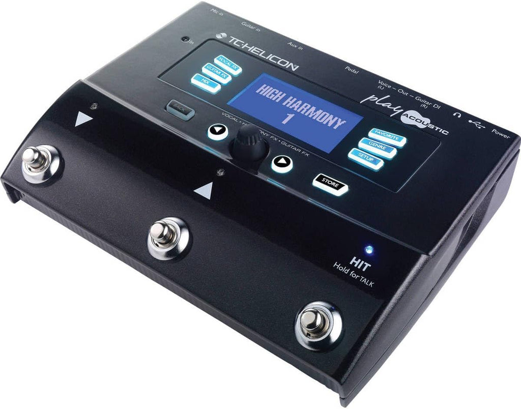 TC Helicon PLAY ACOUSTIC 3-Button Vocal and Acoustic Guitar Effects Stompbox with BodyRez and Looping