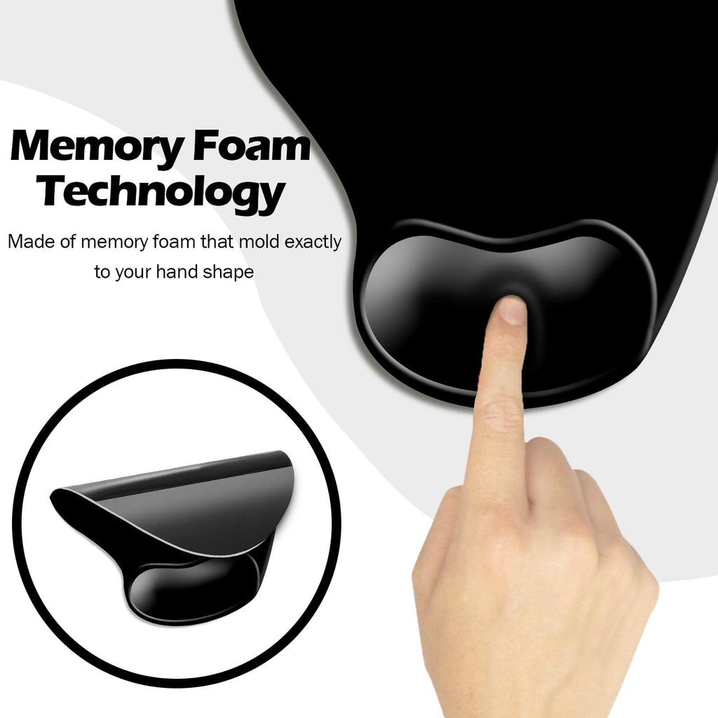 DOOKE Ergonomic Mouse Pad with Wrist Support and Coaster,Mouse Pads with Non-Slip PU Base for Home Office Working Studying Easy Typing & Pain Relief Aesthetic Art