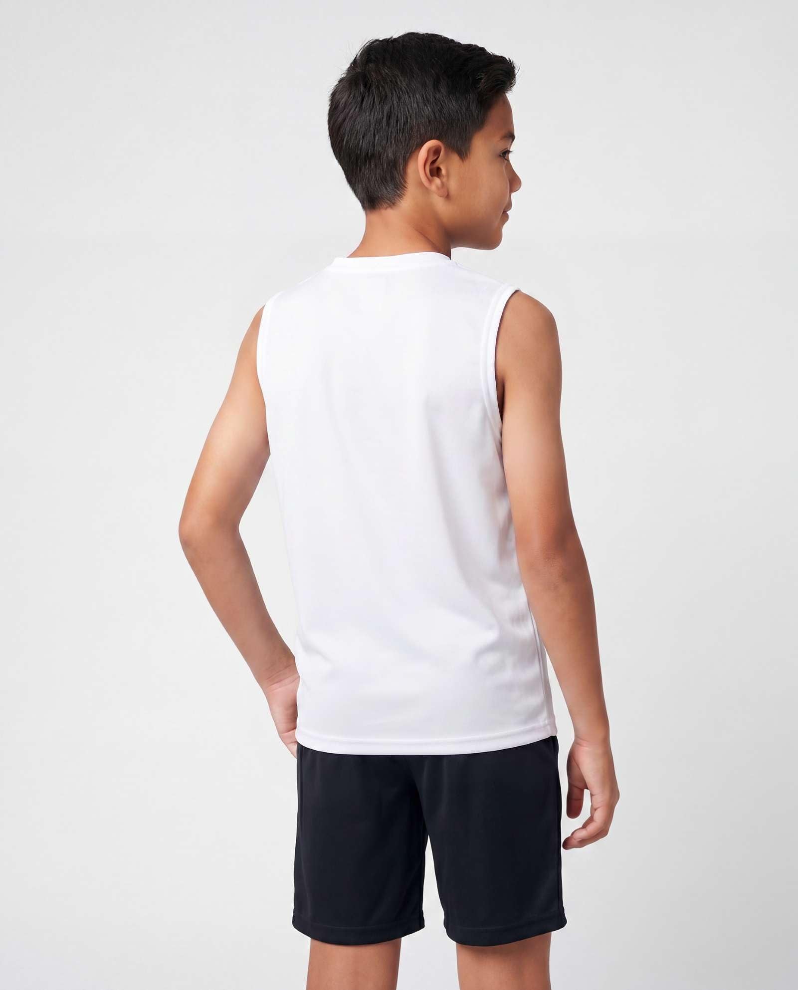 Real Essentials 5 Pack: Boys Dry-Fit Active Athletic Performance Tank Top
