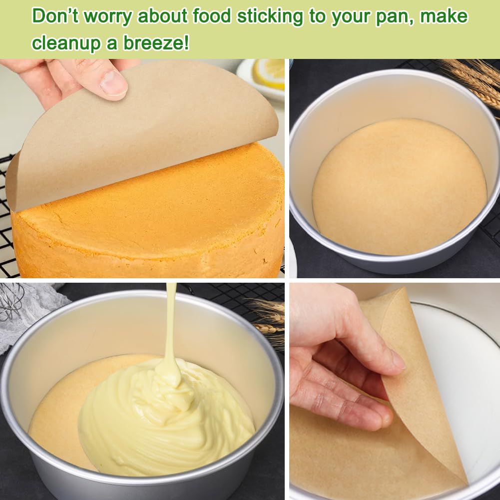 BOYAN 6 Inch Parchment Paper Rounds, Set of 220, Hamburger Patty Paper/Burger Press Paper, Non Stick Small Pre-cut Round Parchment Paper for Cake Pan, Springform Pan, Burger Patty Maker and More