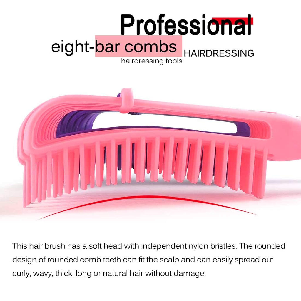 Detangling Brush for Afro America/African Hair Textured 3a to 4c Kinky Wavy/Curly/Coily/Wet/Dry/Oil/Thick/Long, Knots Detangler Scalp Massage Comb Hair Detangler for Women (1 pc, Purple)