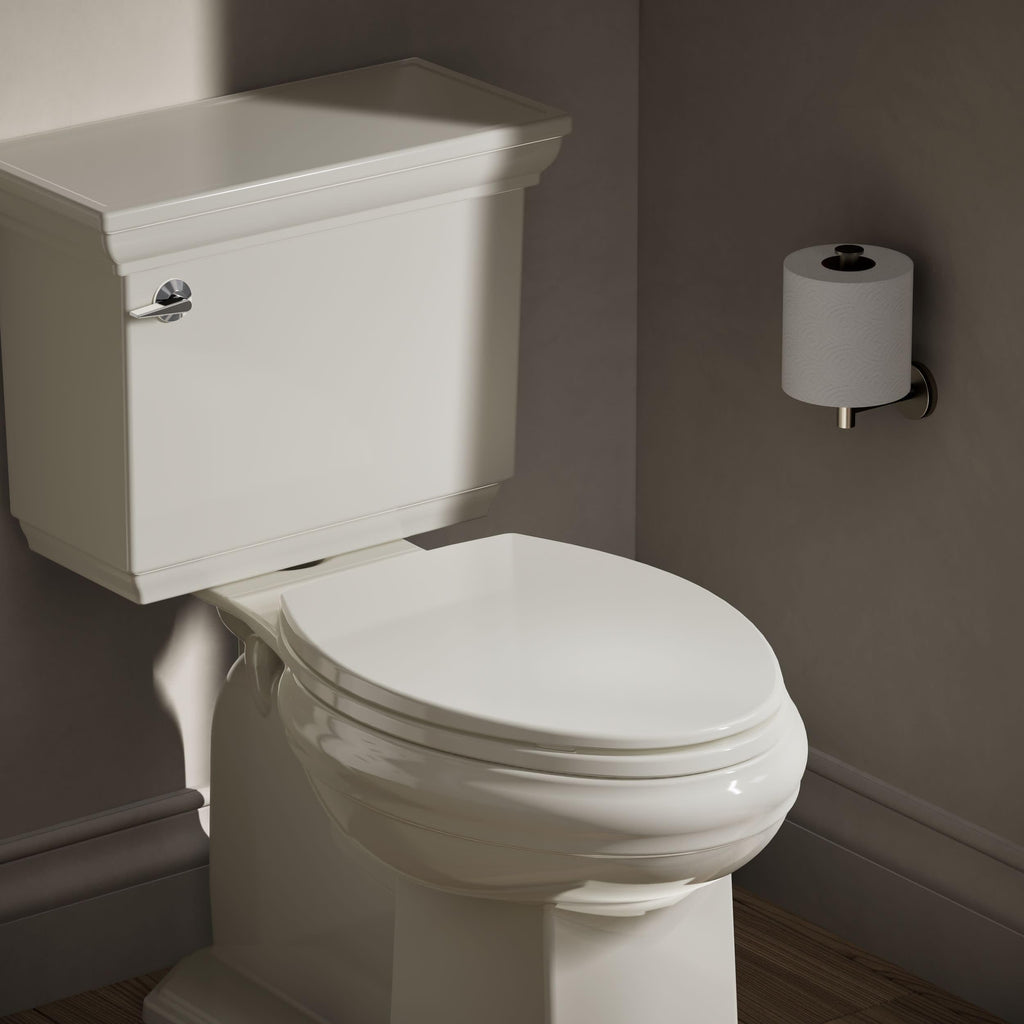 KOHLER K-4775-0 Brevia Round Toilet Seat with Quick-Release Hinges And Quick-Attach Hardware For Easy Clean, White
