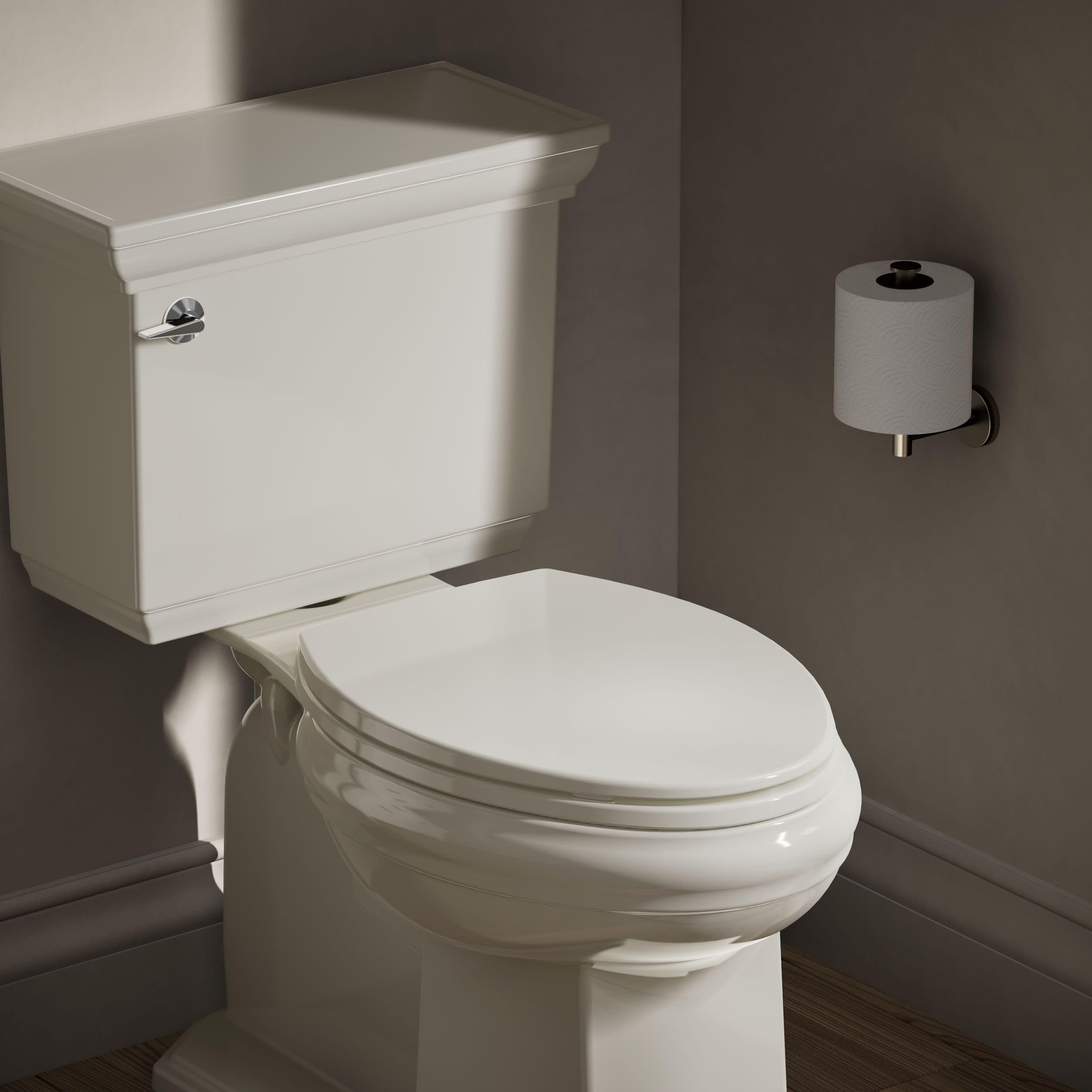 KOHLER K-4775-0 Brevia Round Toilet Seat with Quick-Release Hinges And Quick-Attach Hardware For Easy Clean, White