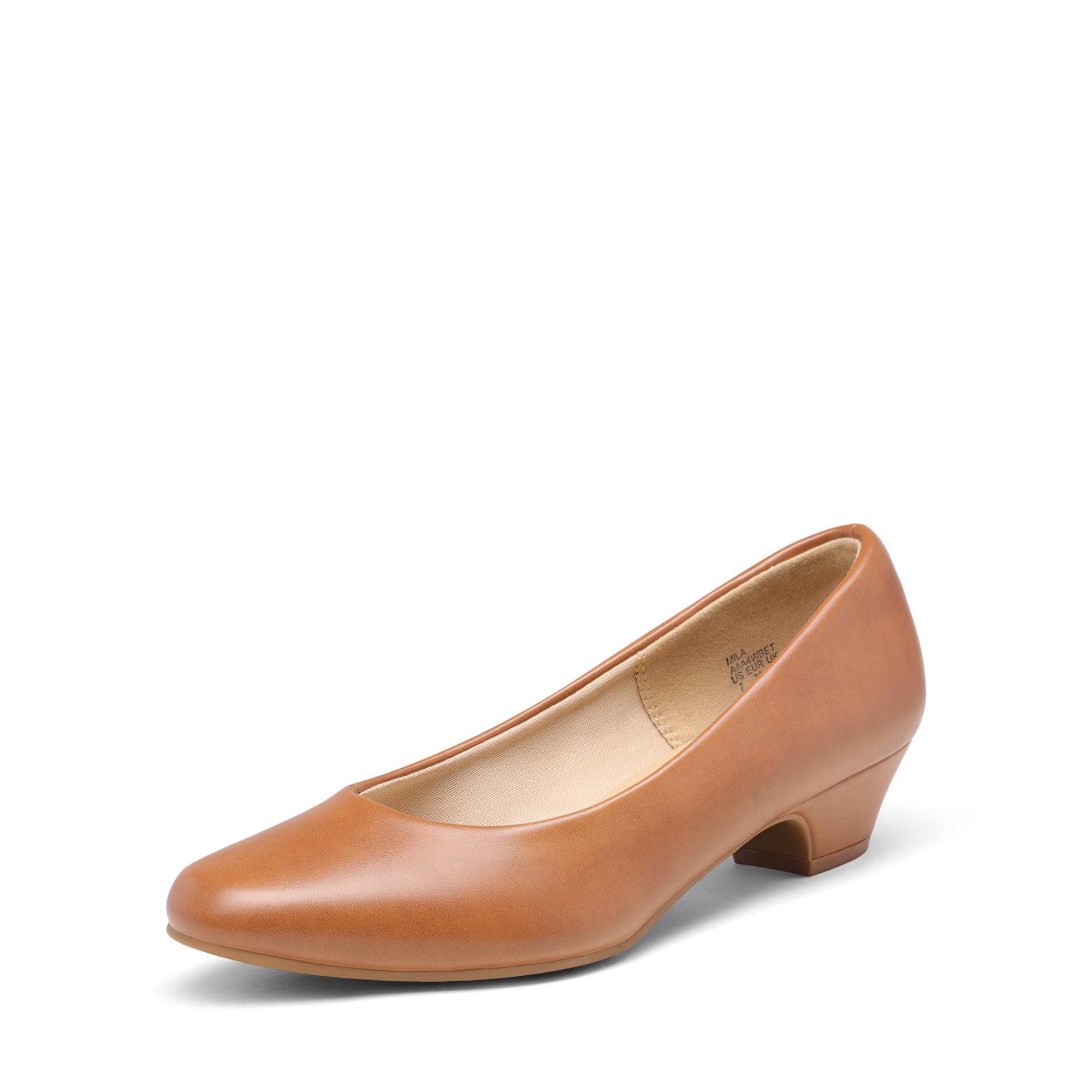 DREAM PAIRS Women's Mila Low Chunky Heel Pump Shoes