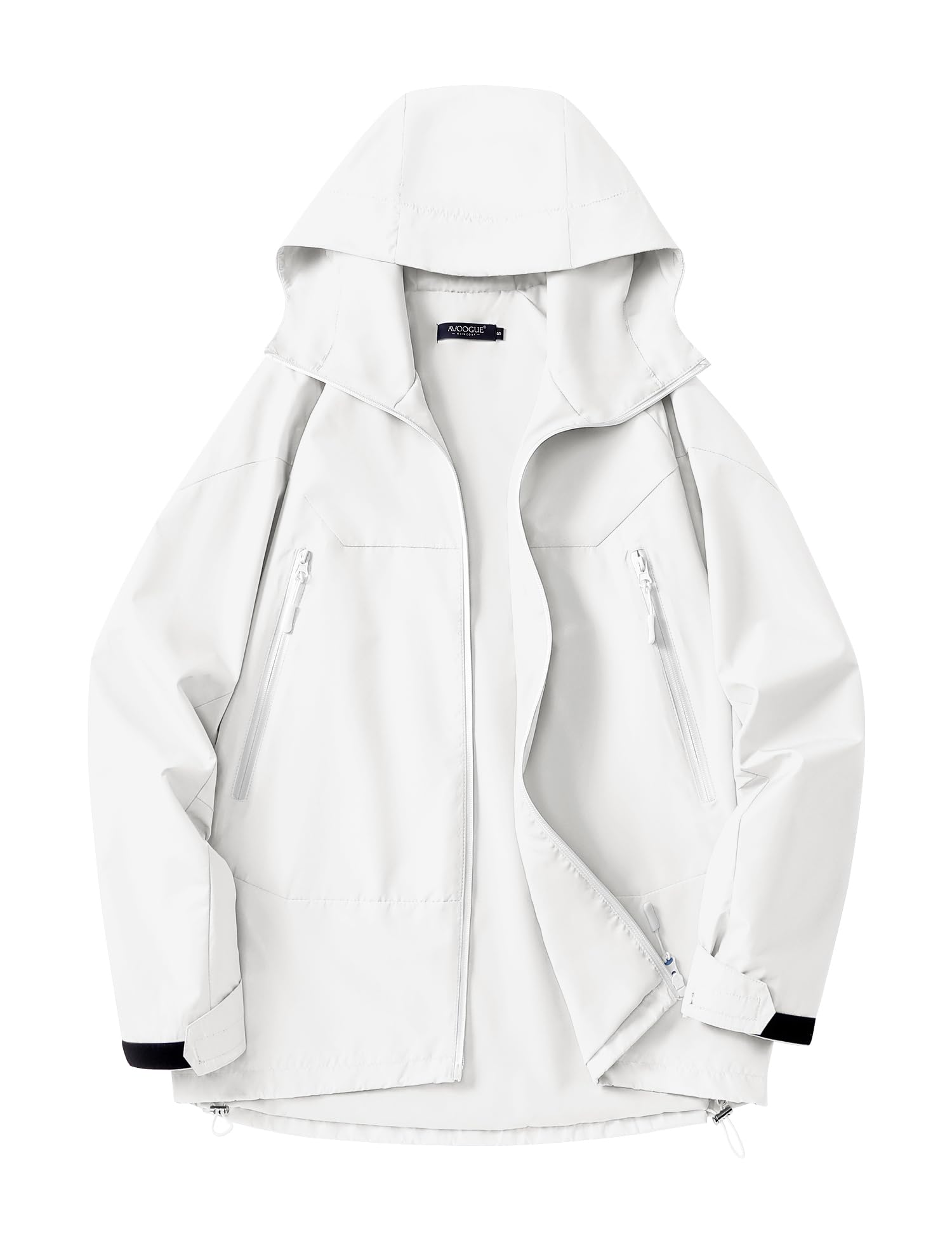 Avoogue Rain Jacket for Women Waterproof Lightweight Rain Coat Hiking Windbreaker Jacket with Hood