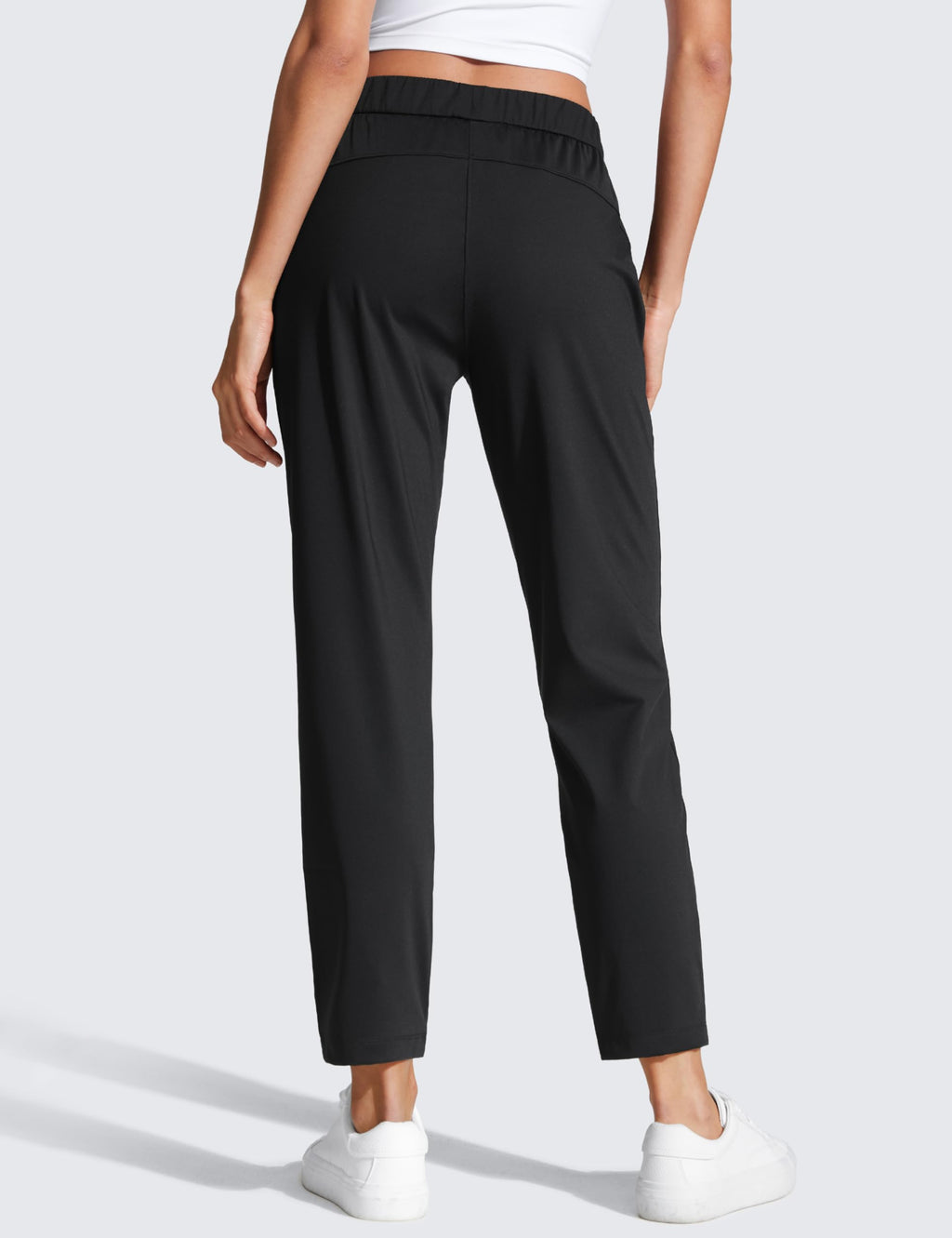 CRZ YOGA 4-Way Stretch Ankle Golf Pants for Women 27" - Casual Dress Work 7/8 Sweatpants with Pockets
