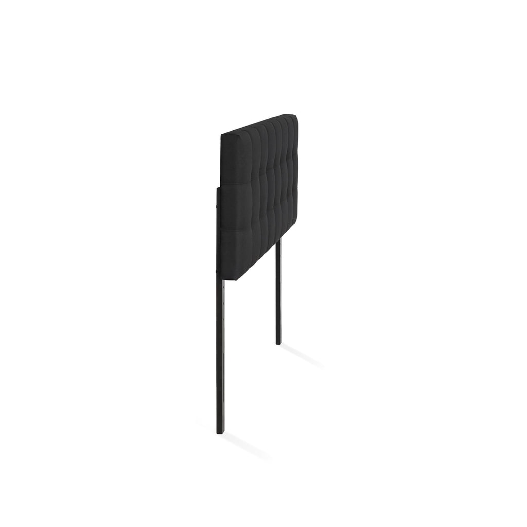 FURINNO Roanne Tufted Headboard, Twin, Black