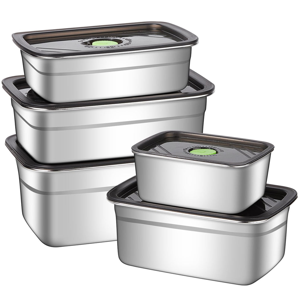 GIUOIDUO 10 Pack Stainless Steel Food Storage Containers with Leak-Proof Lids, 37oz Reusable Metal Meal Prep Lunch Boxes, Stackable, Dishwasher Safe for Snacks, Fruits & On-the-Go Meals, BPA-Free