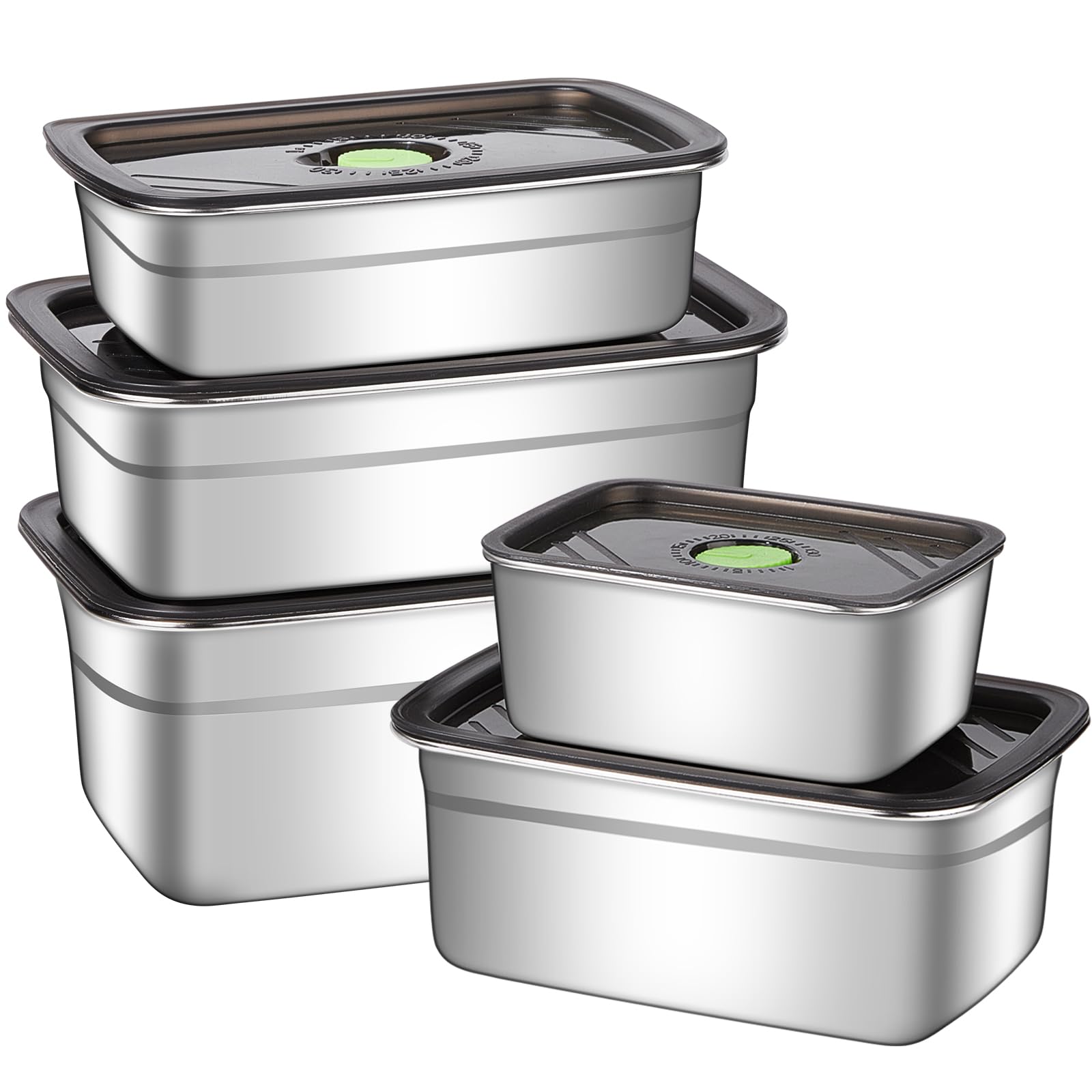 GIUOIDUO 10 Pack Stainless Steel Food Storage Containers with Leak-Proof Lids, 37oz Reusable Metal Meal Prep Lunch Boxes, Stackable, Dishwasher Safe for Snacks, Fruits & On-the-Go Meals, BPA-Free