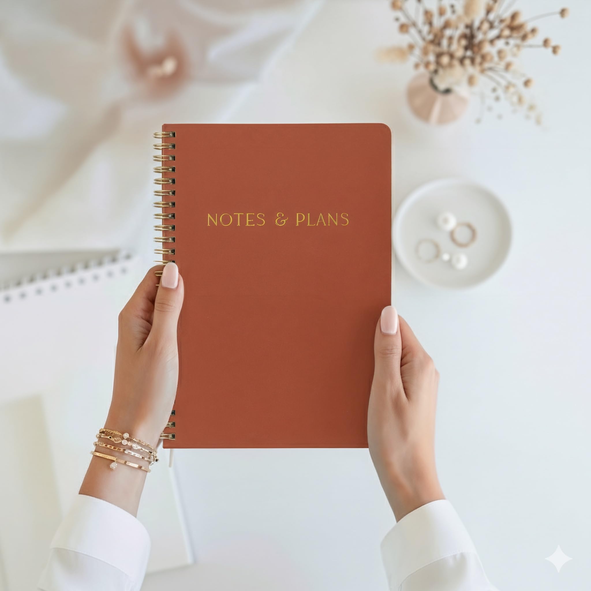 Beautiful Daily Planner And Notebook With Hourly Schedule - Aesthetic Spiral To do List Notepad to Easily Organize Your Tasks And Appointments - Stylish Book And School Or Office Supplies