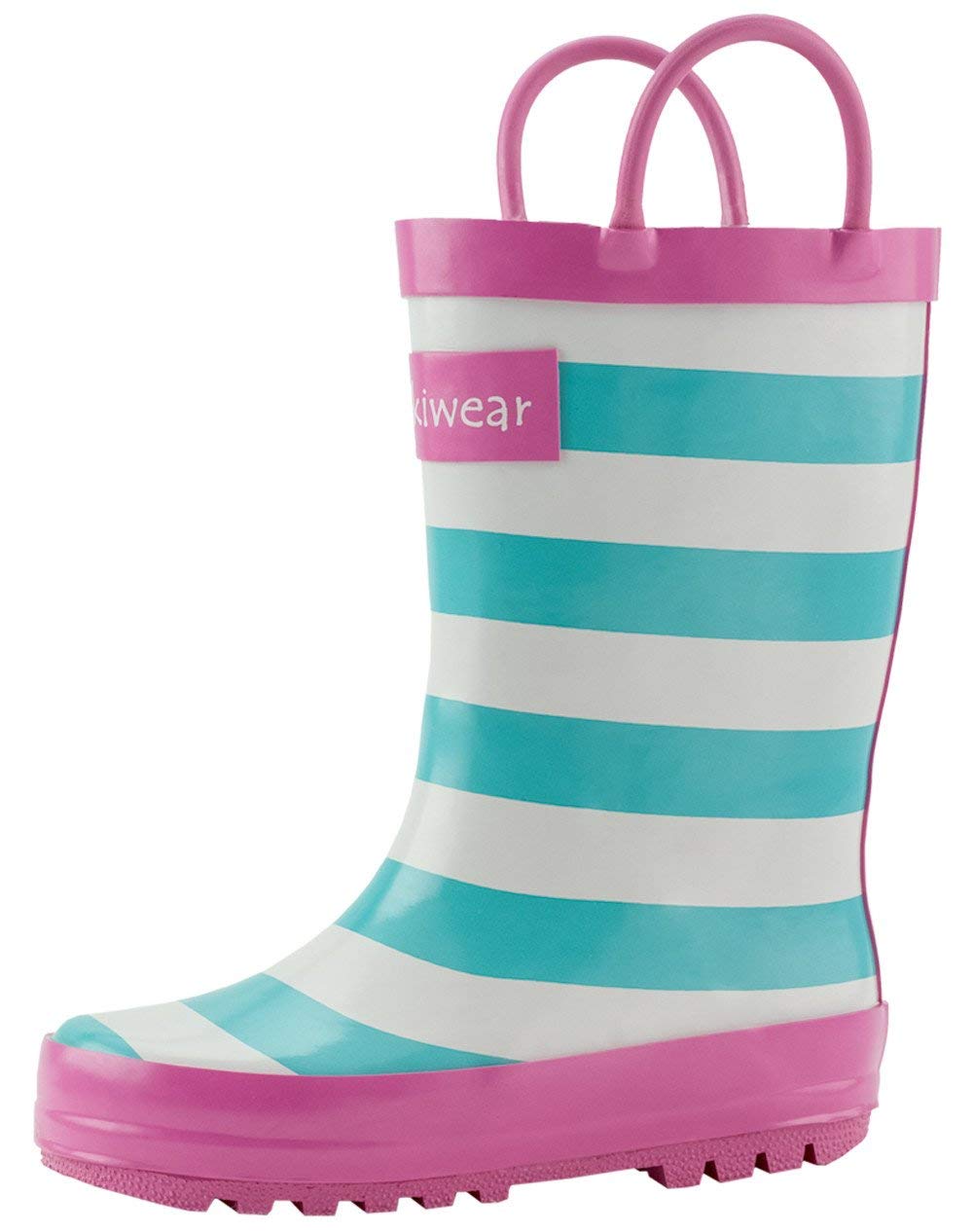 OAKI Toddler Rain Boots - Perfect Kids Rain Boots for Any Weather - Durable Rubber Baby Rain Boots Keep Little Feet Dry, Lightweight Waterproof with Easy-on Handle