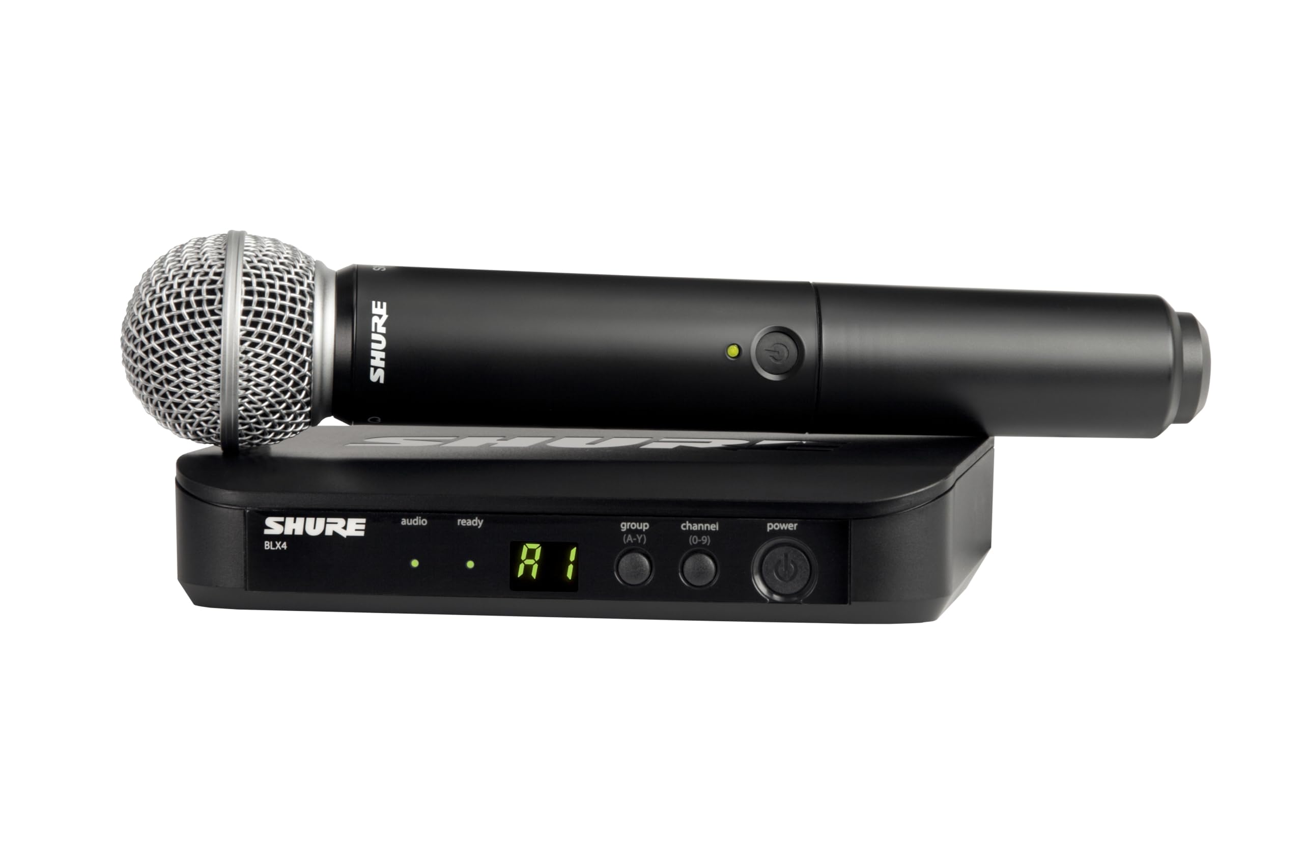 Shure BLX24/SM58 Wireless Microphone System - 14-Hour Battery Life, 300 ft Range, UHF | Includes SM58 Handheld Vocal Mic, Single Channel Receiver | H9 Band (BLX24/SM58-H9)