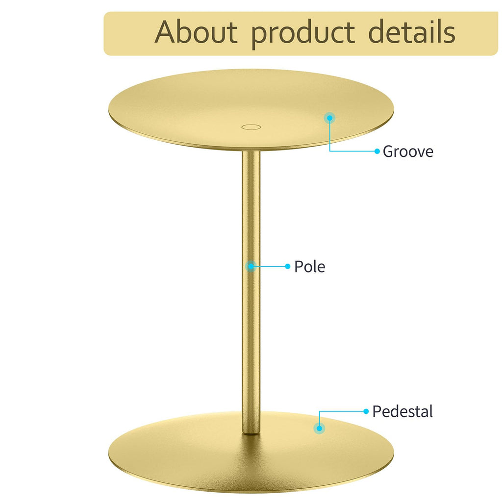 smtyle Modern Black Candle Stand Candelabras, Set of 3 Metal Candleholder Sets for Pillar Candles, Minimalist Farmhouse Decor for Fireplace Mantel & Dining Table Centerpiece
