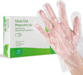 MoloTAR 500 Pieces Plastic Disposable Gloves,Disposable Gloves for Cleaning, [ One Size Fits Most ]