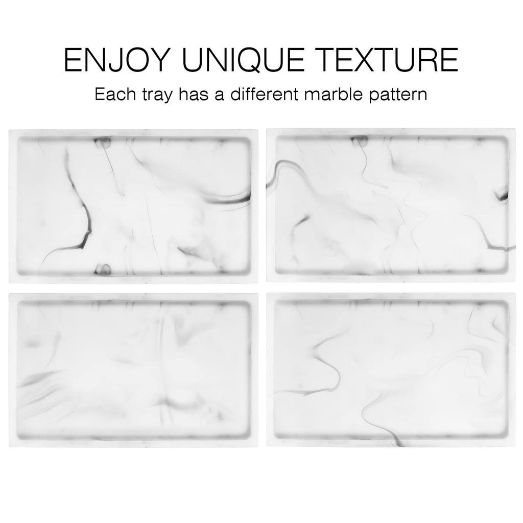 Luxspire Bathroom Vanity Tray, Resin Dresser Jewelry Ring Dish Tank Storage Kitchen Sink Countertop Organizer Plate Holder for Perfume Candles Soap Towel Plant Bathroom Accessories, M, Matte Black