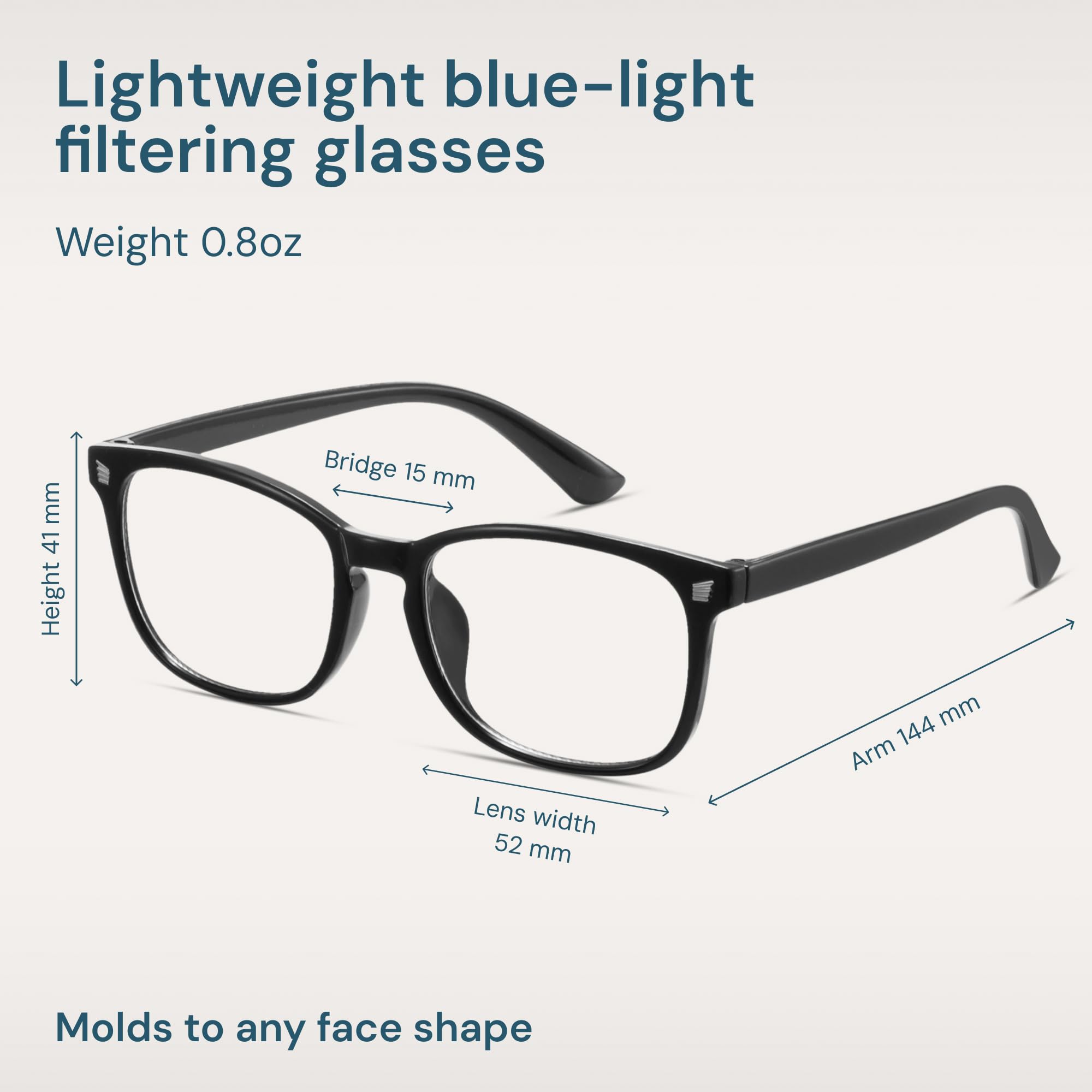 Gaoye Transparent, Clear Blue Light Glasses for Computer & Gaming - Anti UV Ray Lenses, Scratch-Resistant & Comfort Fit