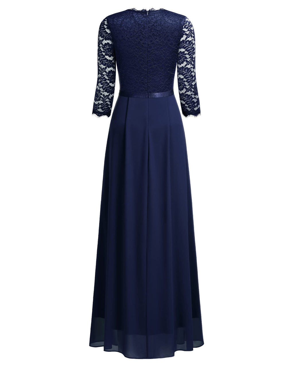 MISSMAY Women's Formal Floral Lace 2/3 Sleeves Long Evening Party Maxi Dress
