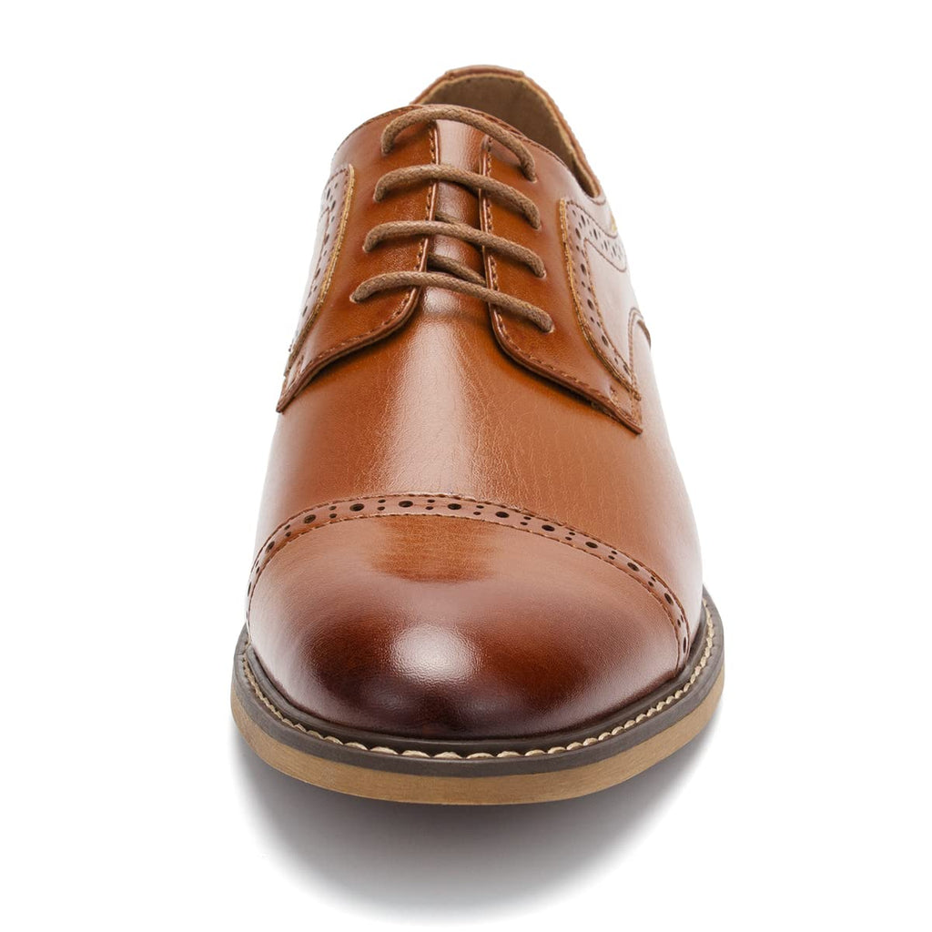 Temeshu Men's Oxfords Lace Up Casual Dress Shoes Classic Formal Modern Business Shoes DS08