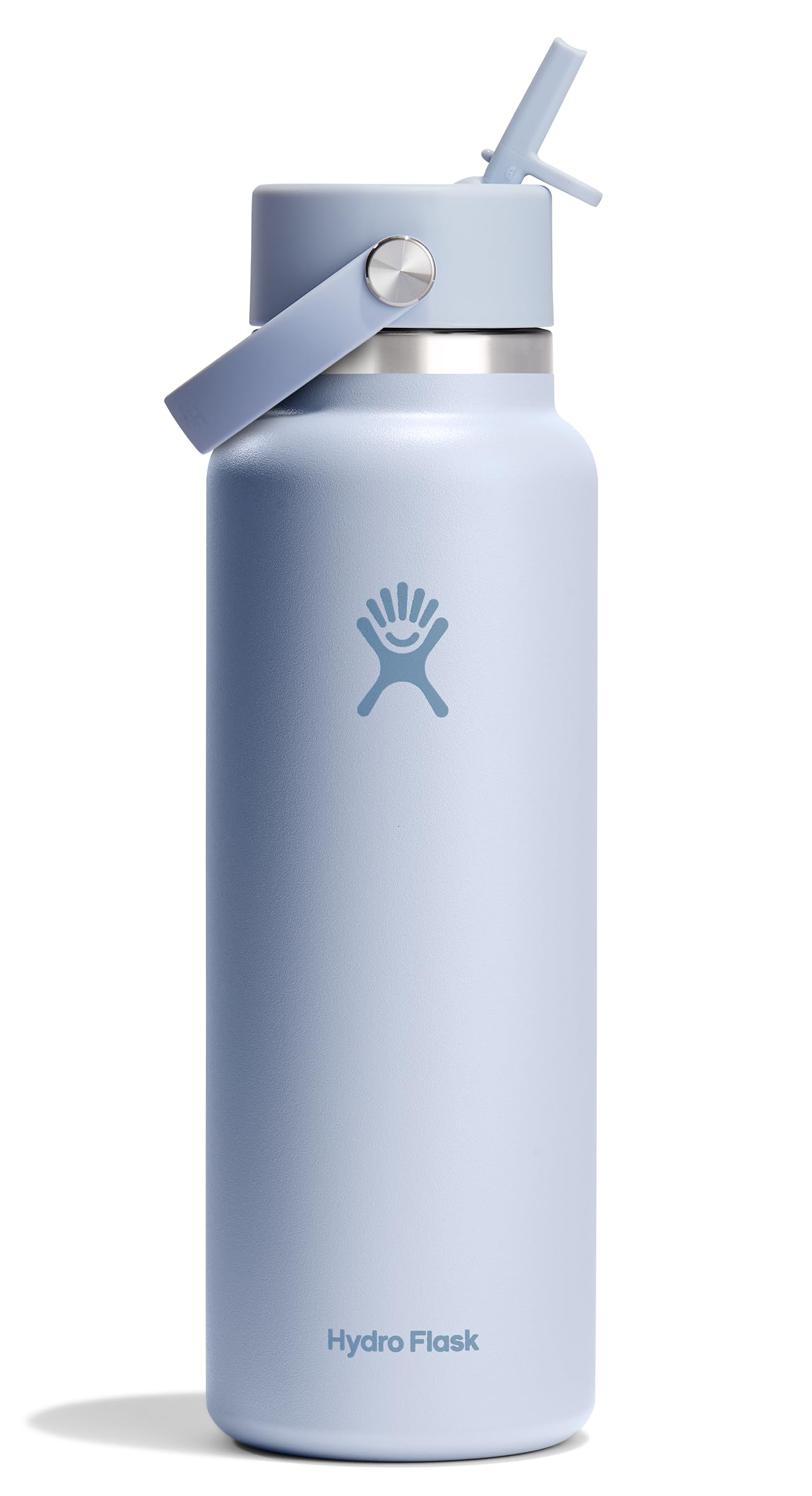 Hydro Flask Water Bottle - Insulated Stainless Steel - Wide Straw Lid, Non Spill, Leakproof in 24 Oz Forest Green Arc