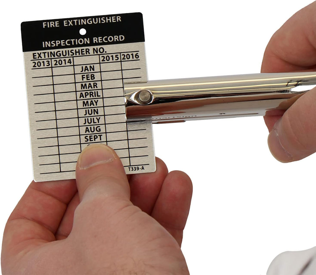 SmartSign Single Hole Heavy Duty Hand Held Hole Punch - 1/8 inch (3 mm) Hole Punch, 2 inch reach, for Id card, PVC Card, Badge, foil, 5" Tall, Silver