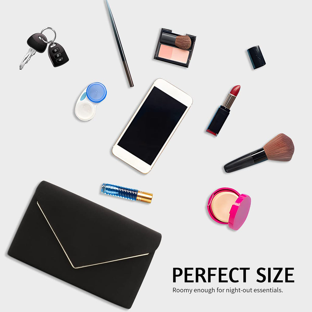 BBjinronjy Clutch Purse for Women Evening Bags Handbags for Wedding Party Cocktail Prom Faux Suede Crossbody Shoulder Bag