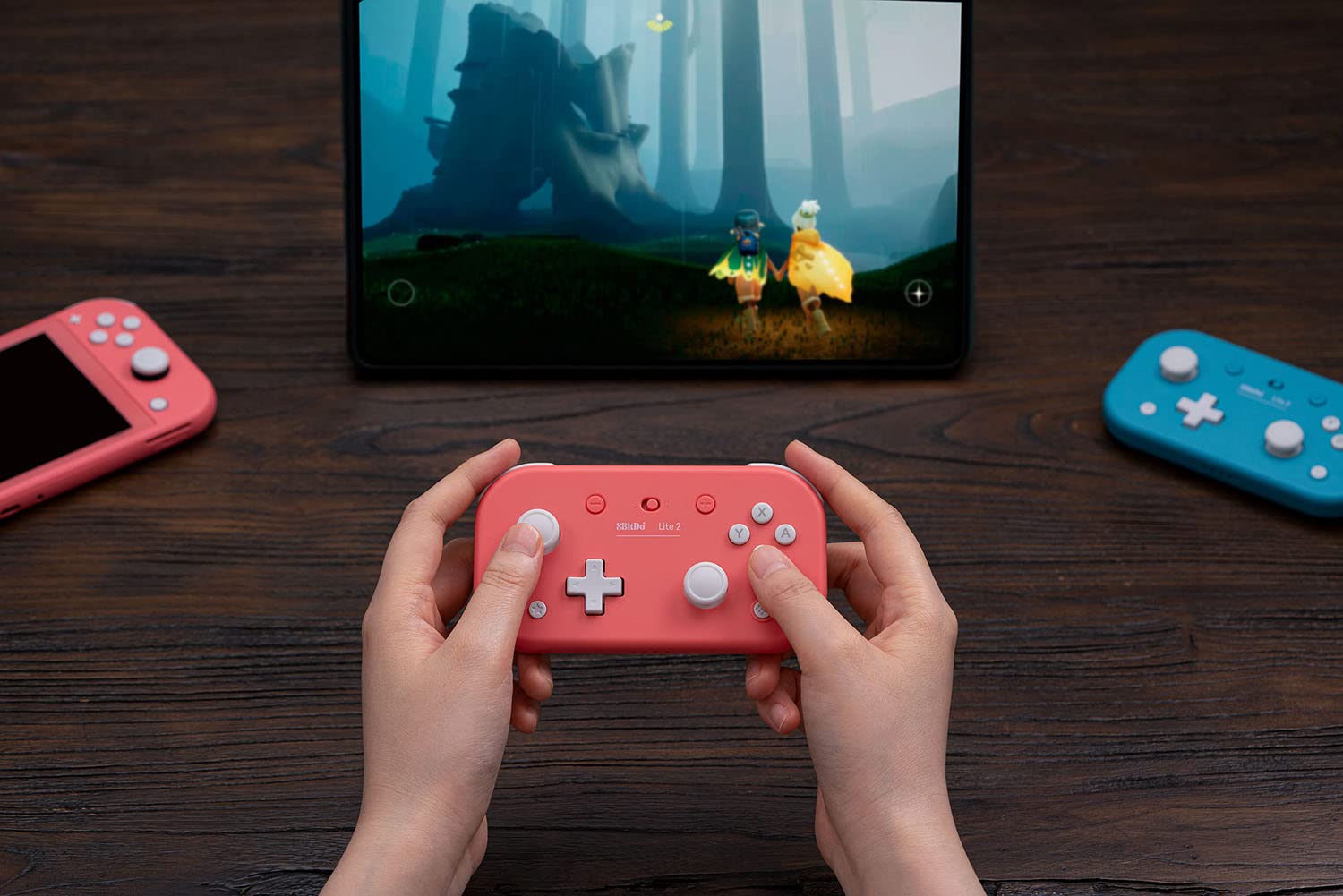 8BitDo Lite 2 Bluetooth Gamepad for Switch, Switch Lite, Android and Raspberry Pi (Pink)
