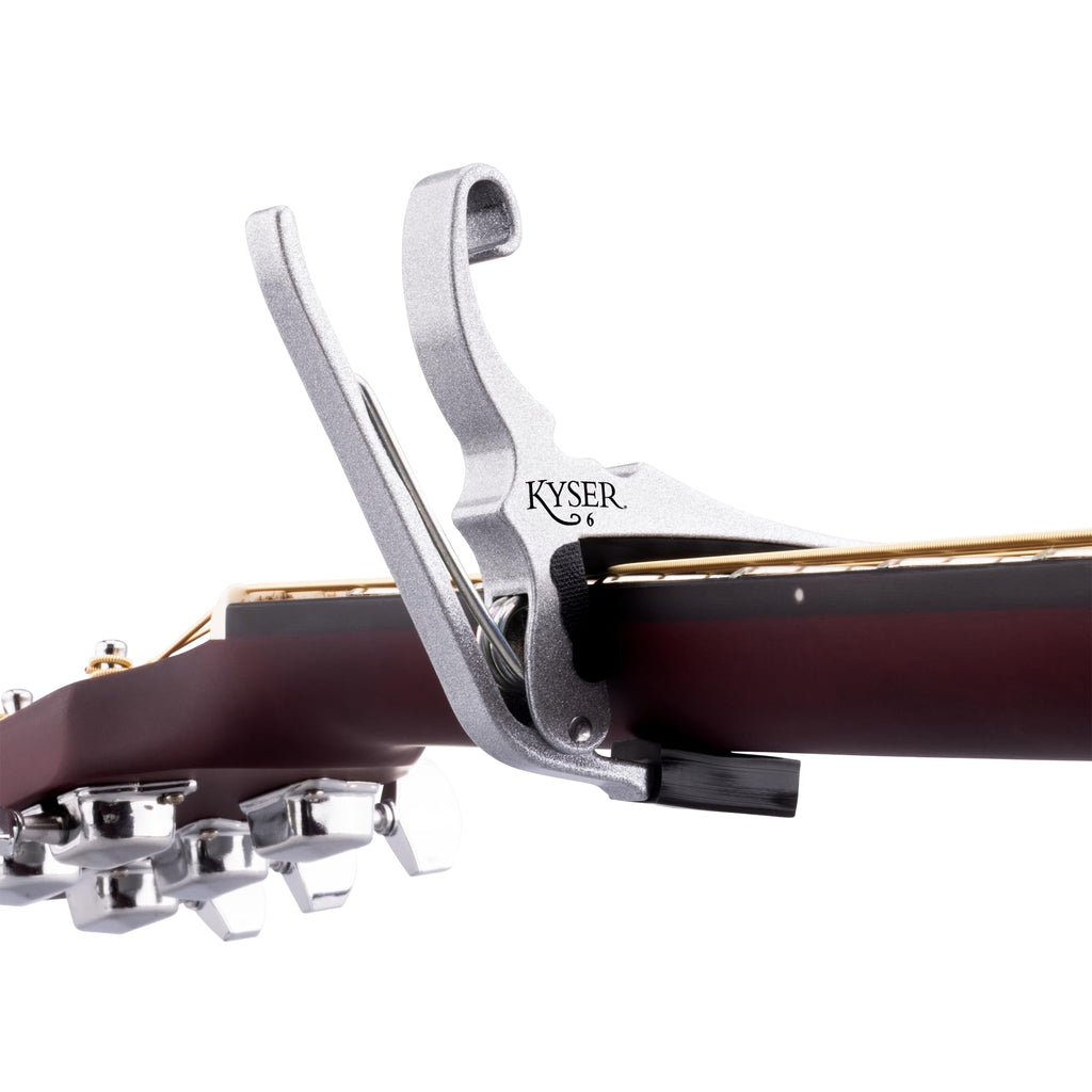 Kyser Musical Products Quick-Change Guitar Capo, KG6ABA, Abalone - For 6-String Acoustic Guitars, Made in USA, Quality, Strong, Lightweight, Quick & Easy Key Changes, Innovative, Perfect Fit