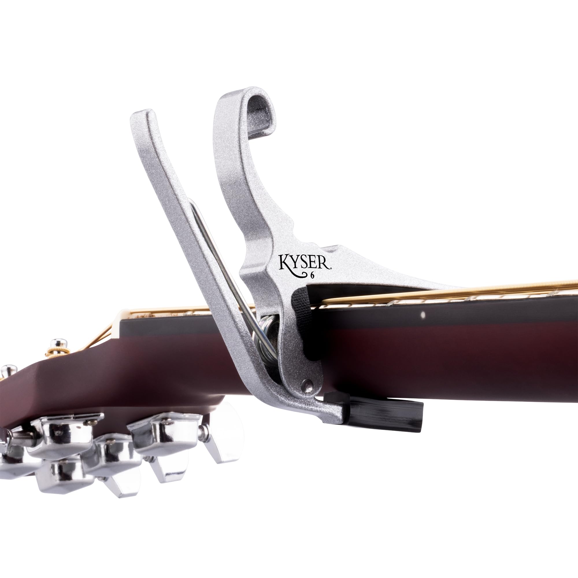 Kyser Musical Products Quick-Change Guitar Capo, KG6ABA, Abalone - For 6-String Acoustic Guitars, Made in USA, Quality, Strong, Lightweight, Quick & Easy Key Changes, Innovative, Perfect Fit