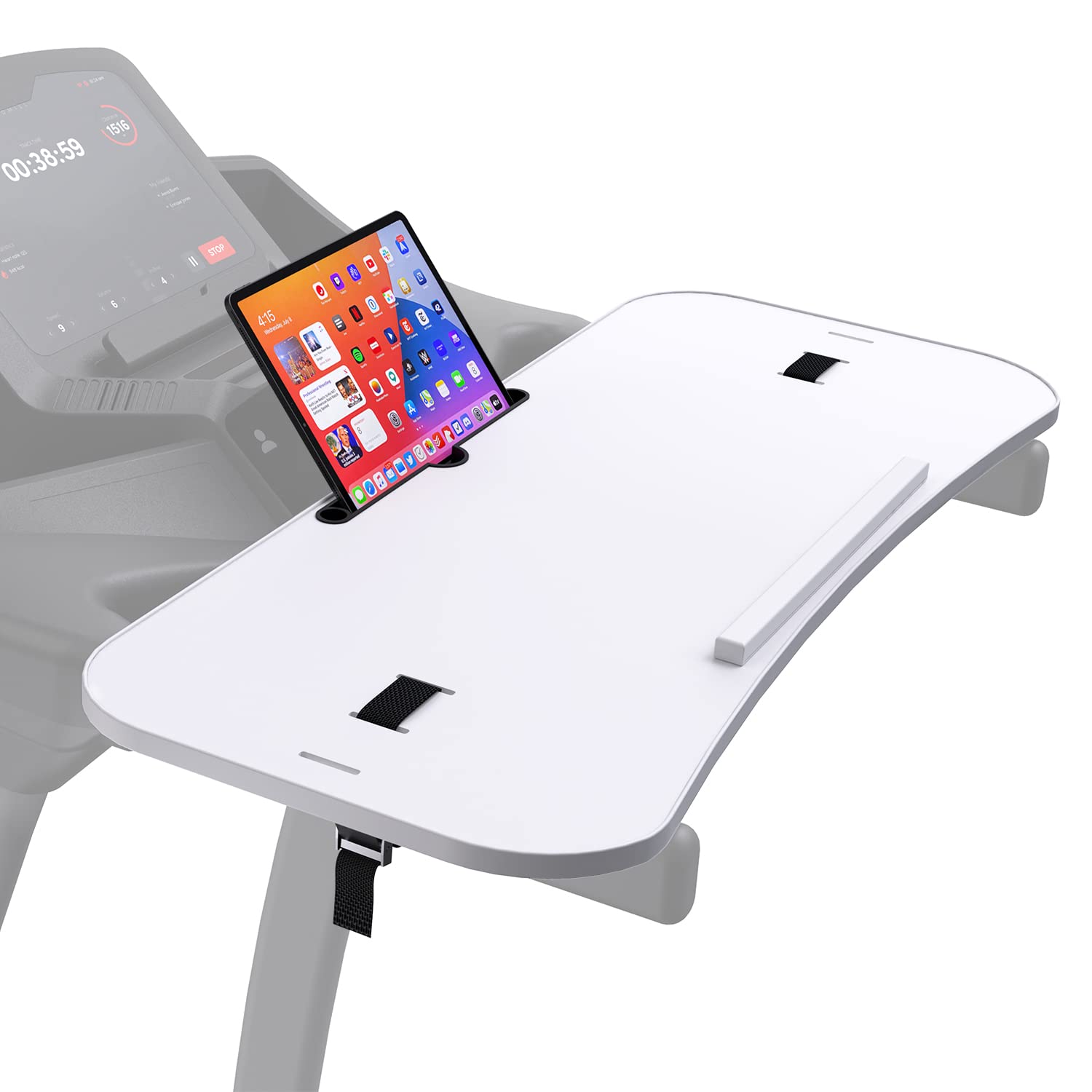 Miden Treadmill Desk Attachment, Universal Laptop Desk for Walking Treadmill, Ergonomic Workstation for Home Office Walking Pad, Notebook/Tablet Stand for Handlebars up to 36", Walk While You Type!