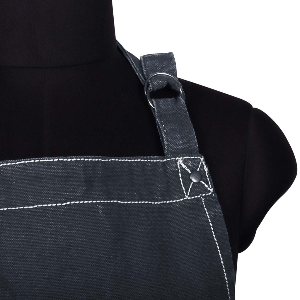 AMOUR INFINI Cotton Aprons for Women with Pocket, Adjustable Strap & Waist Ties - Washable Aprons for Baking, Cooking, Gardening (27.5 x 33 Inches - Blooming Floral)
