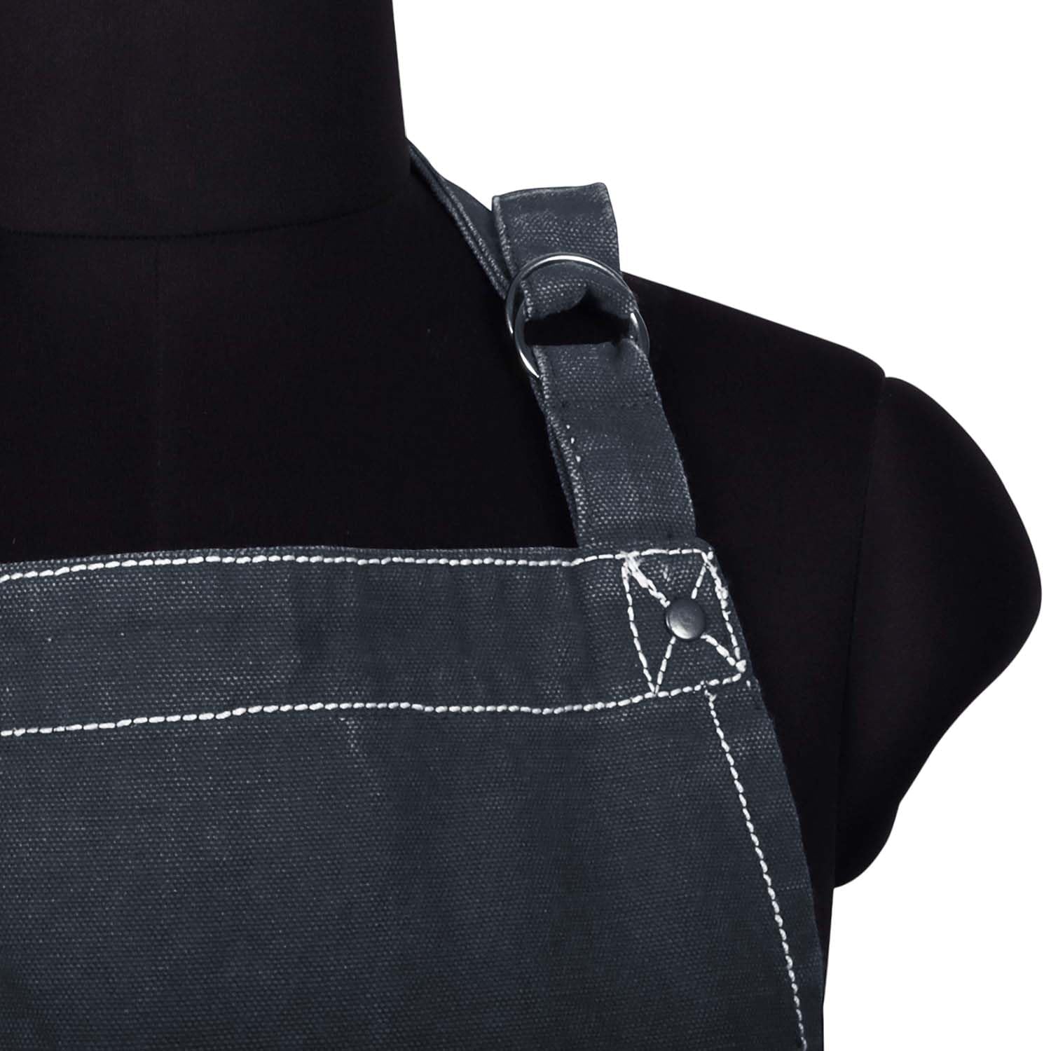 AMOUR INFINI Cotton Aprons for Women with Pocket, Adjustable Strap & Waist Ties - Washable Aprons for Baking, Cooking, Gardening (27.5 x 33 Inches - Blooming Floral)