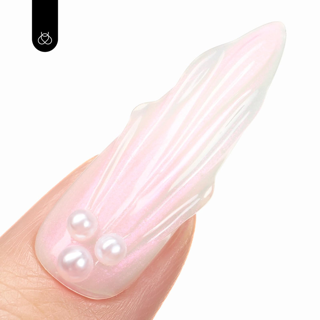 Beetles Heart Gel Top Coat 15ml - Hema Free Glitter Shine No Wipe Top Coat Long-Lasting for Gel Polish, Pink Heart Sparkle Soak Off UV LED Gift for Women